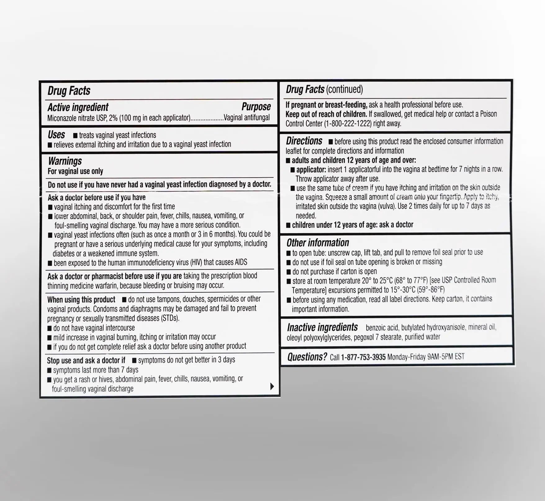 h2 pharma Miconazole 7 - Miconazole Nitrate Vaginal Cream, USP 2%, 1.59 oz Tube h2 pharma Au supplements