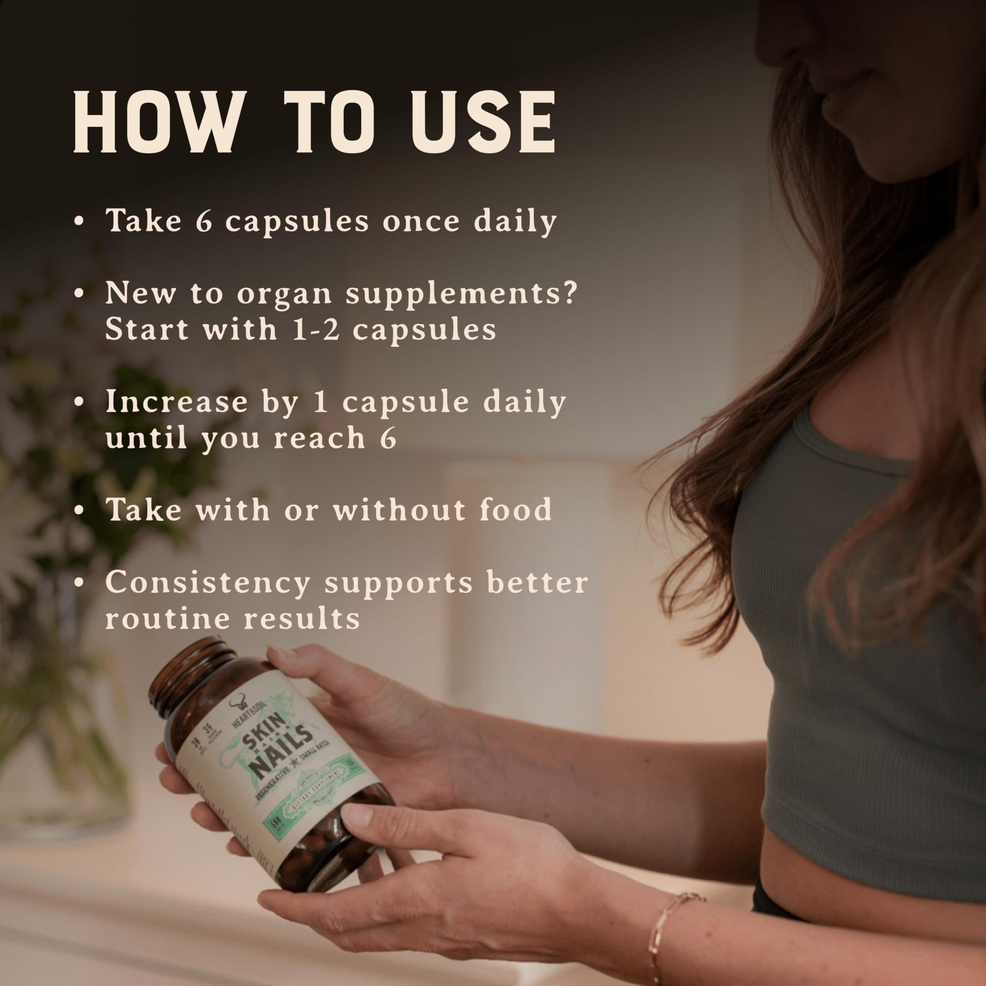 Heart & Soil 100% Grass Fed & Finished Joint Support Supplement from Regenerative Cattle with Trachea, Scapula & Bone Marrow – Supports Joint Strength & Mobility – 3000mg – Glass Bottle – 180 Capsules HEART & SOIL Au supplements