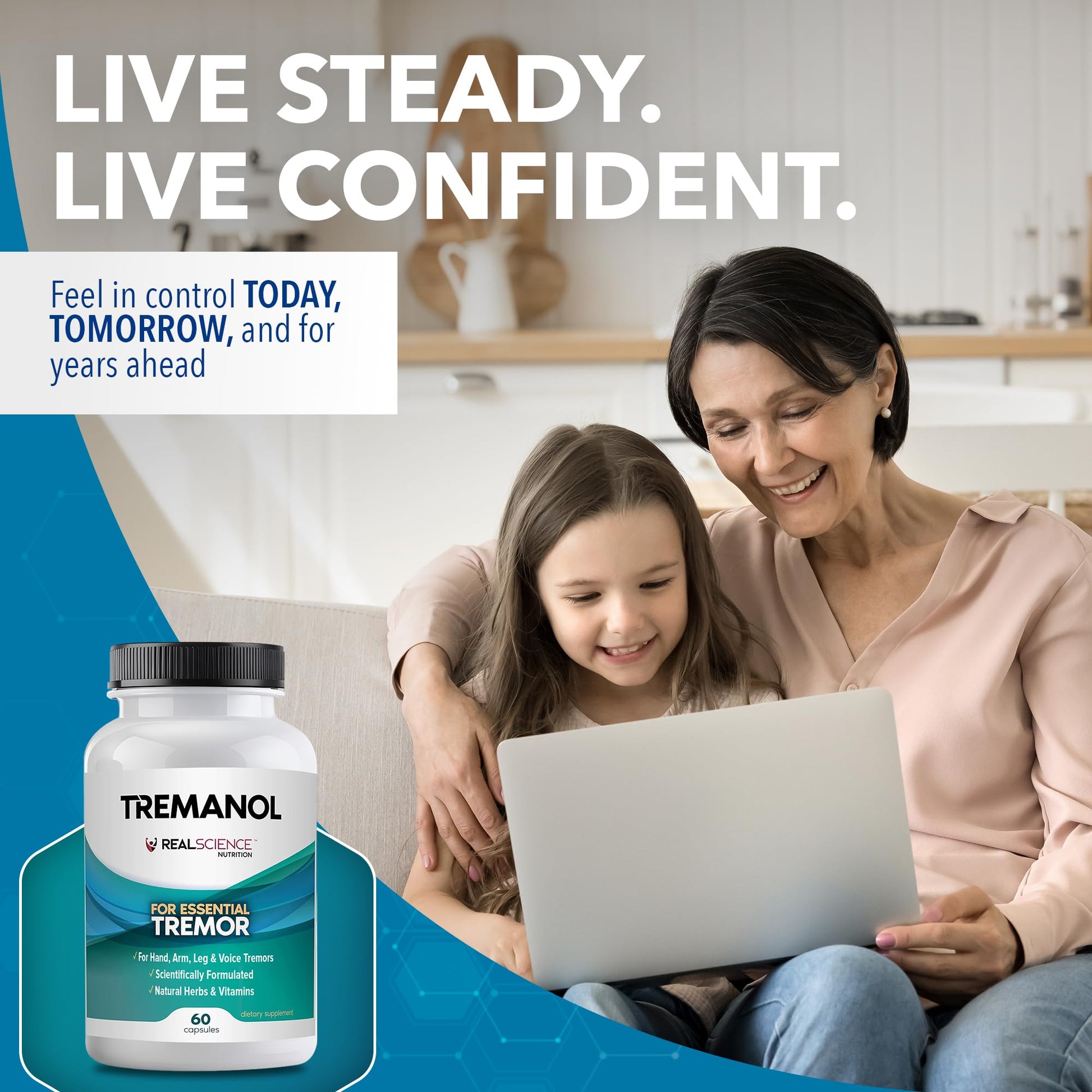Tremanol Natural Aid Herbal Supplement – Includes Vitamin B2 & B12, Passionflower & Skullcap – 60 Caps (Pack of 6) – Made in USA Tremanol Au supplements