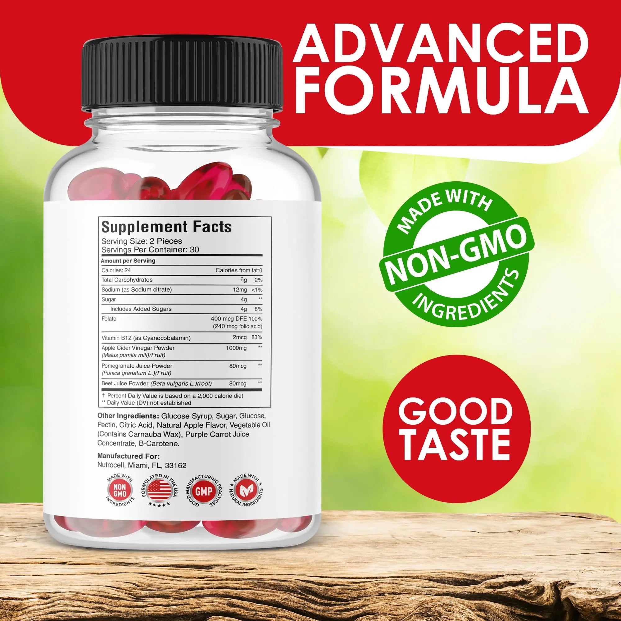 Nutrocell Simpli Health ACV Ketos Gummies Keto Apple Cider Vinegar 1050mg, Simplihealth Nutrocell Au supplements