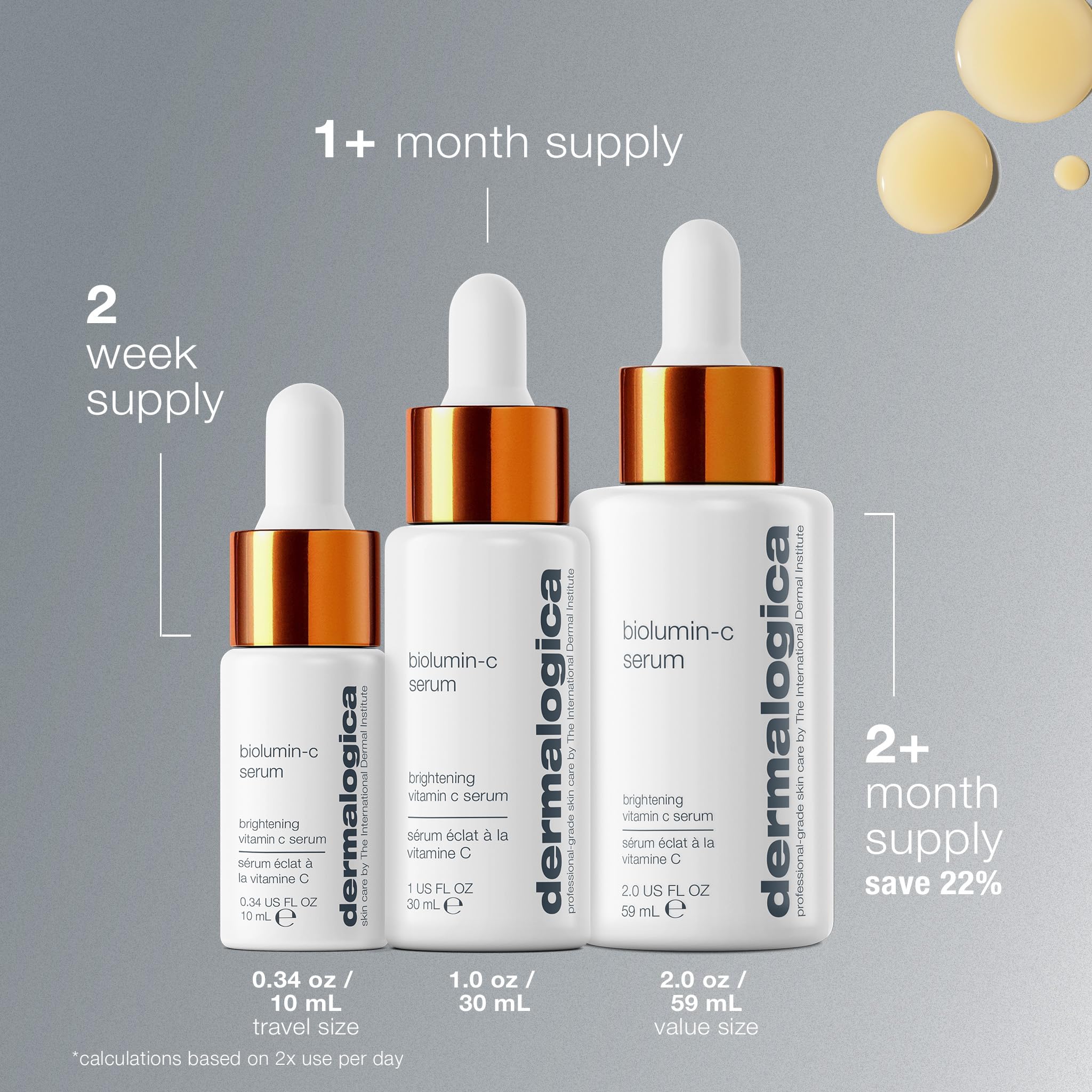 Dermalogica Biolumin-C Serum, Vitamin C Dark Spot Serum for Face with Peptide and AHA - Exfoliates and Reduces Sign of Skin Aging, 1 Fl Oz Dermalogica Au supplements