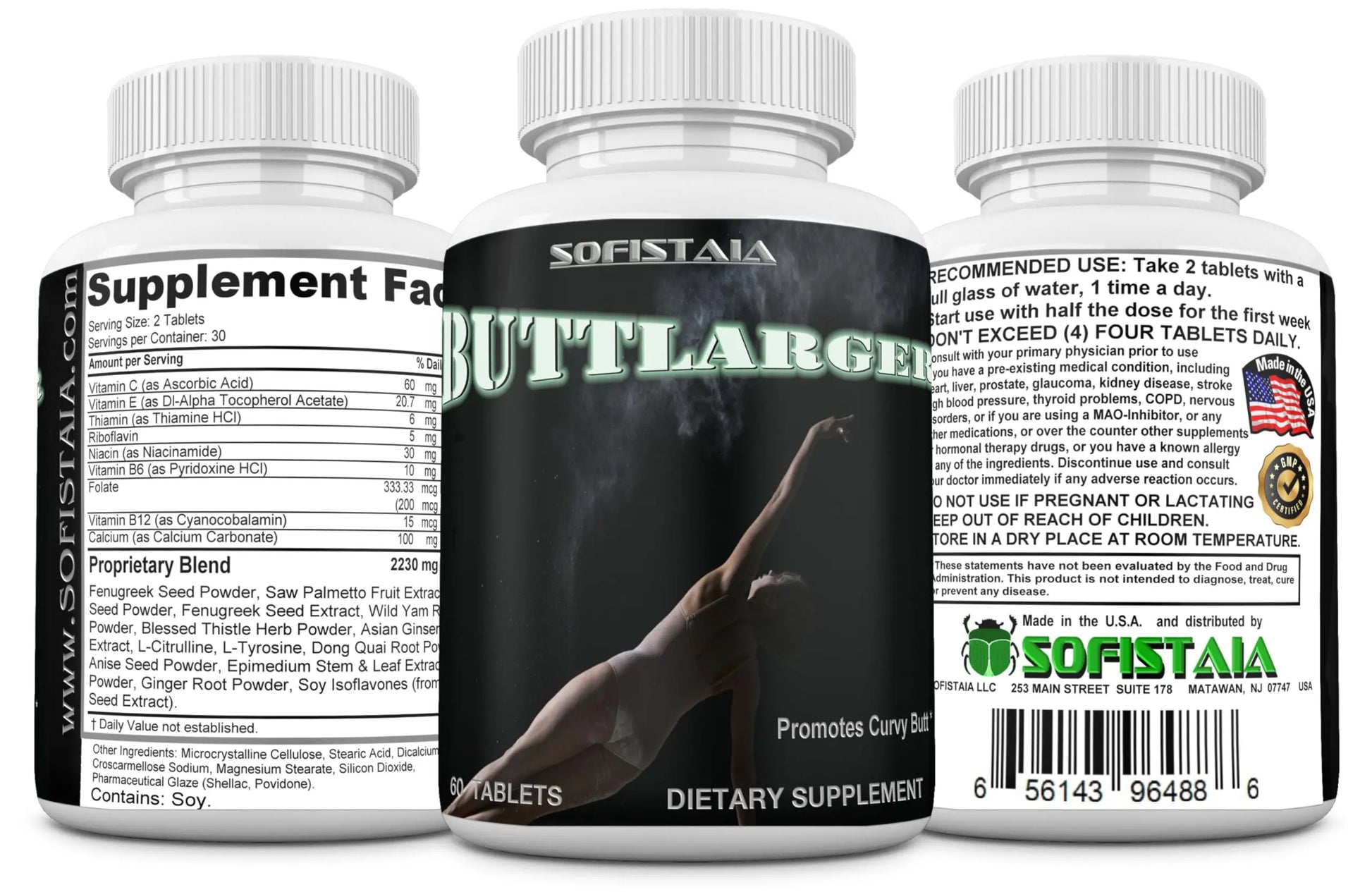 BEAUTIFYEM Sofistaia BUTTLARGER Natural Enhancement Supplement, 60 Tablets, Essential Nutrients for Curves and Confidence BEAUTIFYEM Au supplements