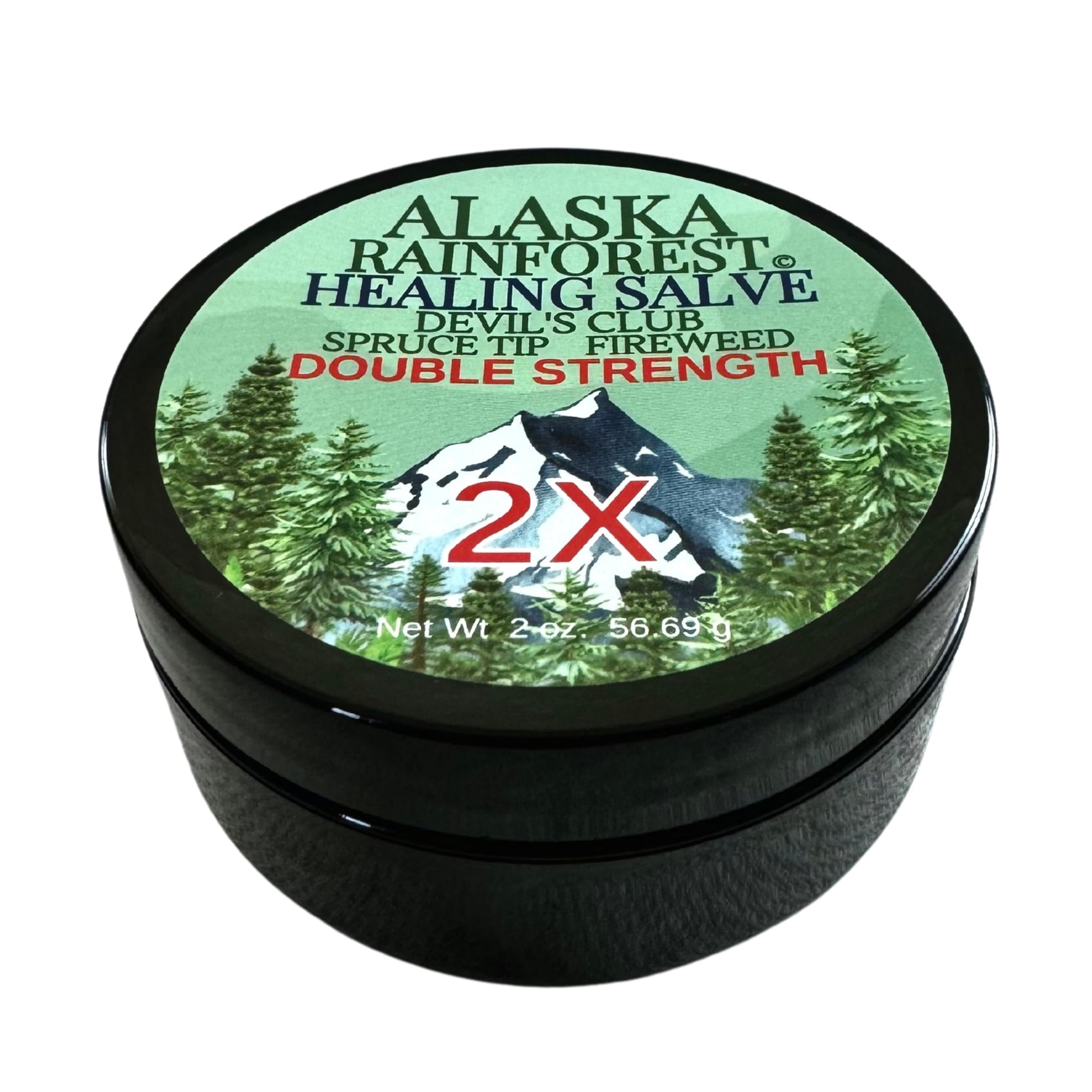 Snowy Summit Alaska Rainforest 2X Salve - Salve for Dry Skin & Joint Relief - Natural Super Salve for Soothing Skin with Gentle Aroma - Body & Hand Salve - Muscle Rub with Alaskan Devil’s Club Oil Snowy Summit Au supplements