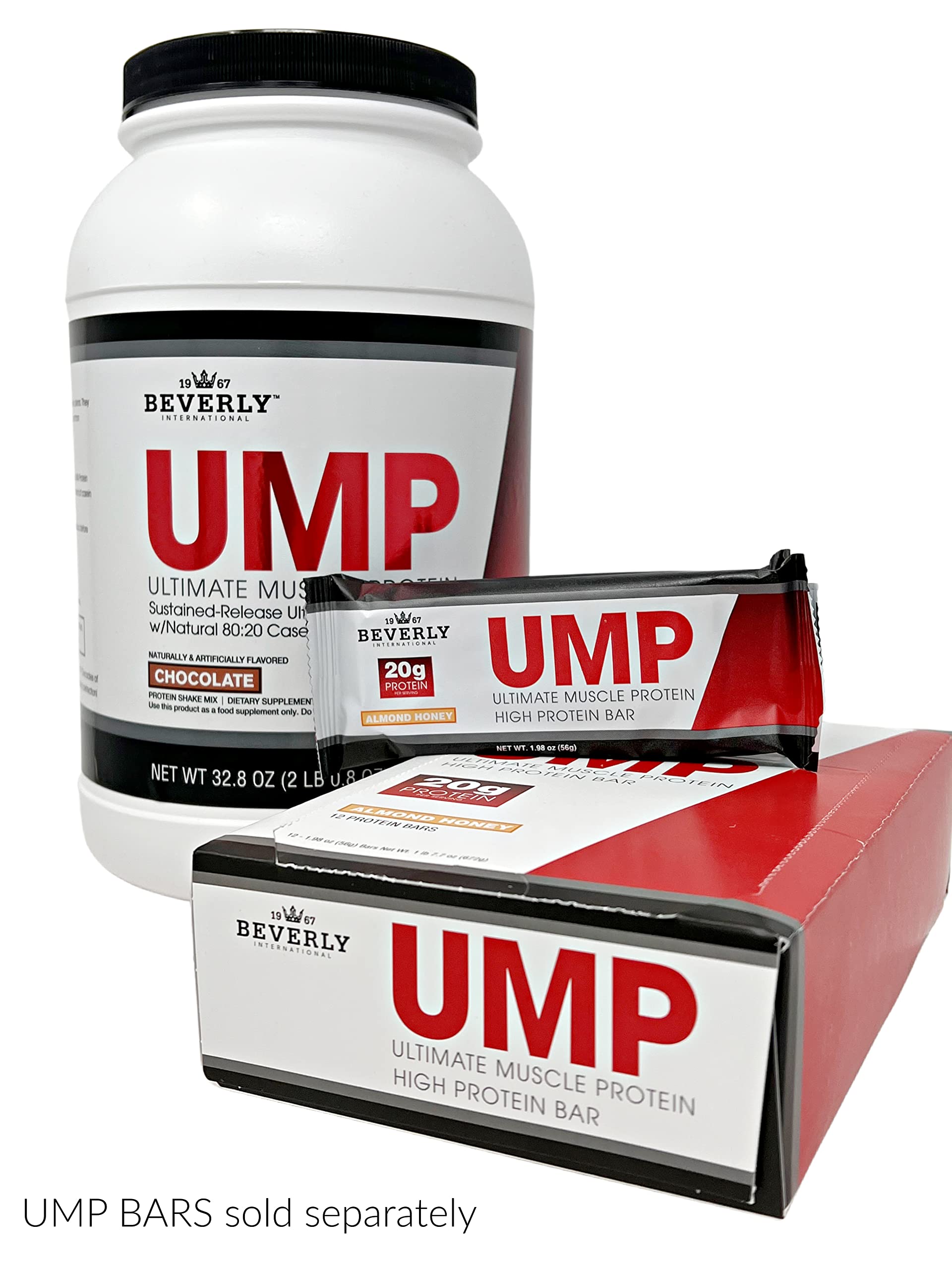 Beverly International UMP Protein Powder, Chocolate. Unique Whey-Casein Ratio Builds Lean Muscle. Easy to Digest. No Bloat. (32.8 oz) 2lb .8 oz Beverly International Au supplements