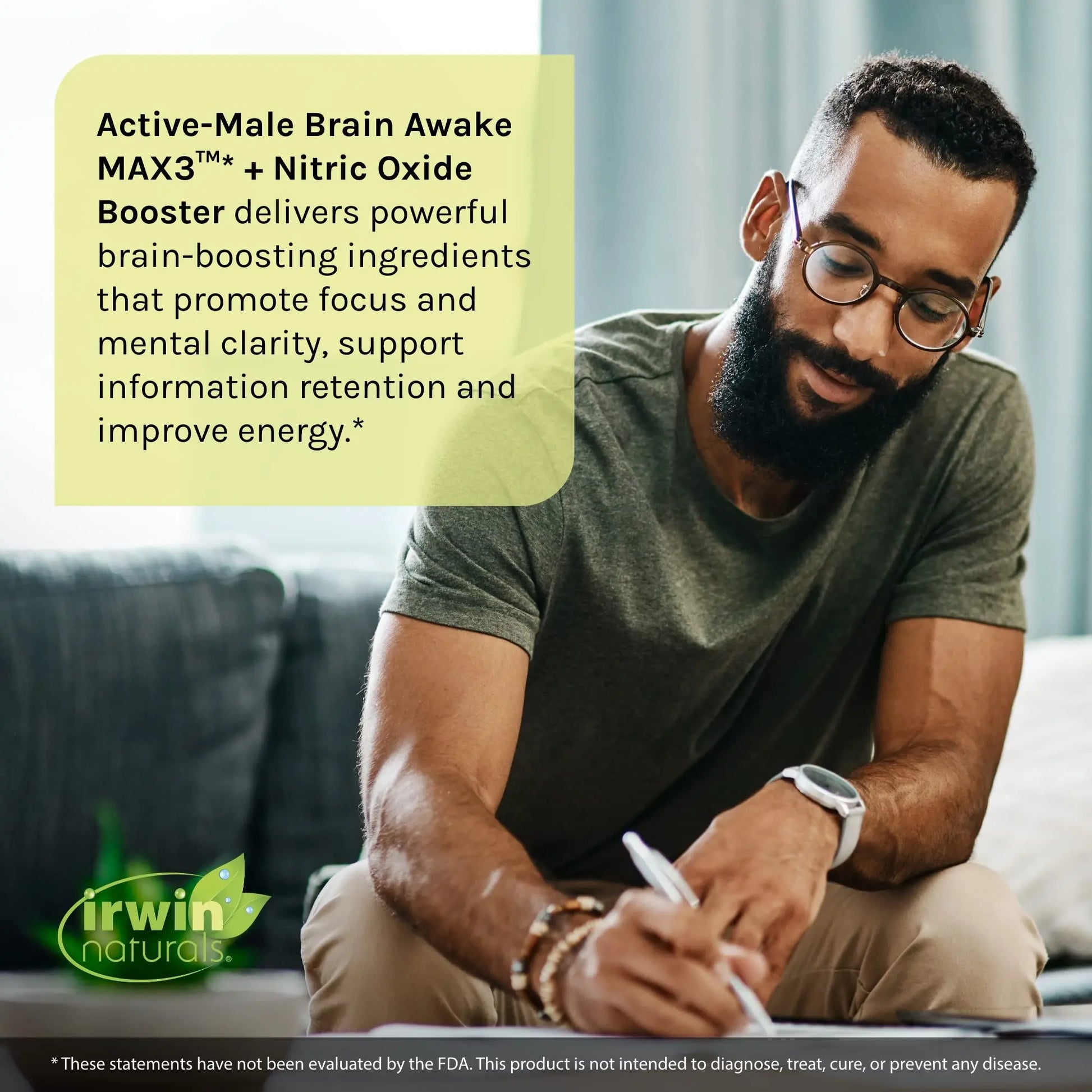 Irwin Naturals Brain Awake Max3 + Nitric Oxide Booster 60 Count Irwin Naturals Au supplements