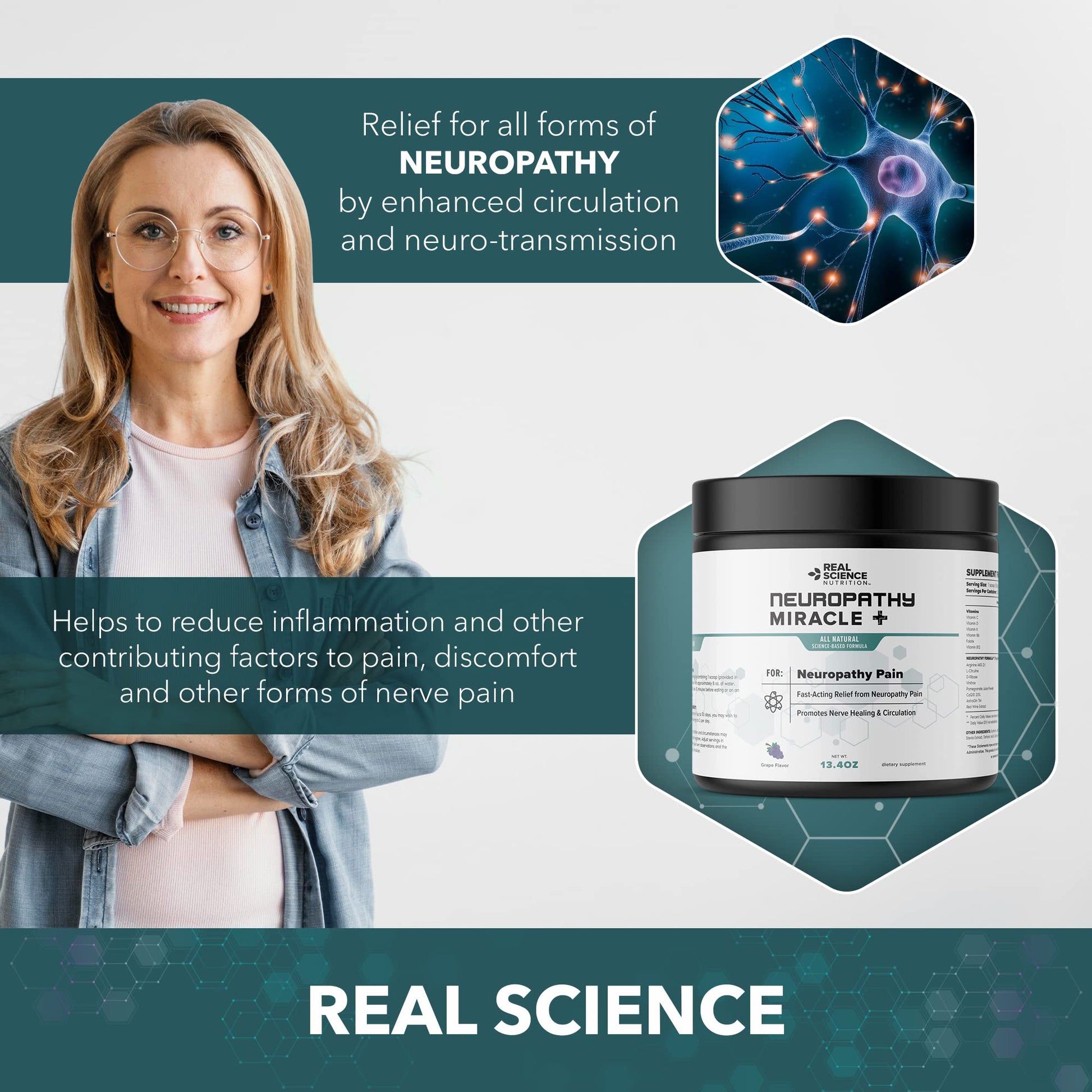 Real Science Nutrition Offers Neuropathy Miracle a Natural Powder Supplement to Improve Circulation and Provide Relief for Neuropathy Real Science Nutrition Au supplements