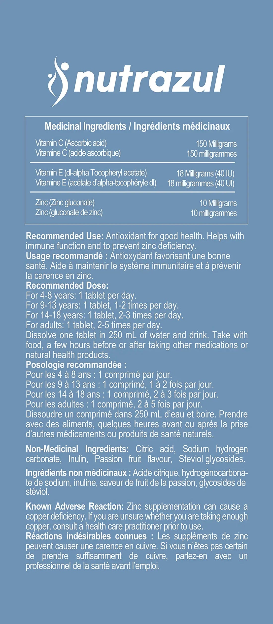 nutrazul Immune+ Effervescent Tablets, Vitamin C, Vitamin E & Zinc Supplement, Supports Overall Wellness with a VIT C, VIT E & Zinc Blend nutrazul Au supplements