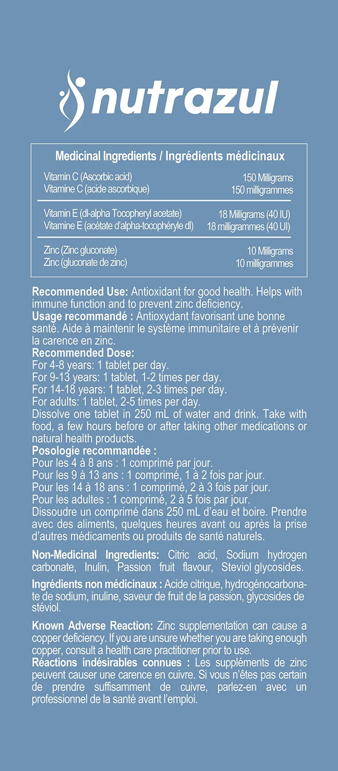 nutrazul Immune+ Effervescent Tablets, Vitamin C, Vitamin E & Zinc Supplement, Supports Overall Wellness with a VIT C, VIT E & Zinc Blend nutrazul Au supplements