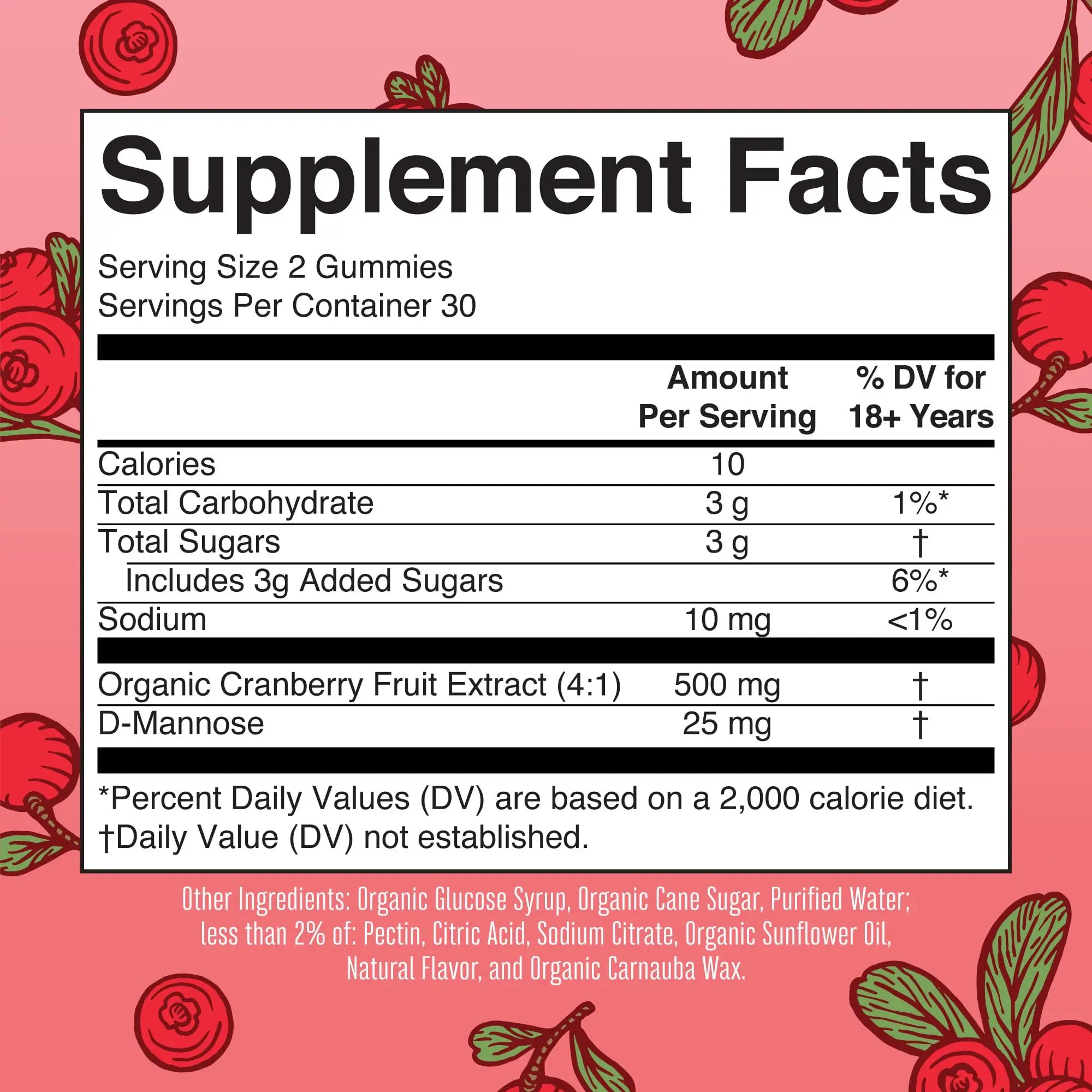 MaryRuth Organics Organic Cranberry Gummies - 500mg Supplement | Urinary Tract Health for Women | with D Mannose | Traditional Use MARYRUTH'S Au supplements