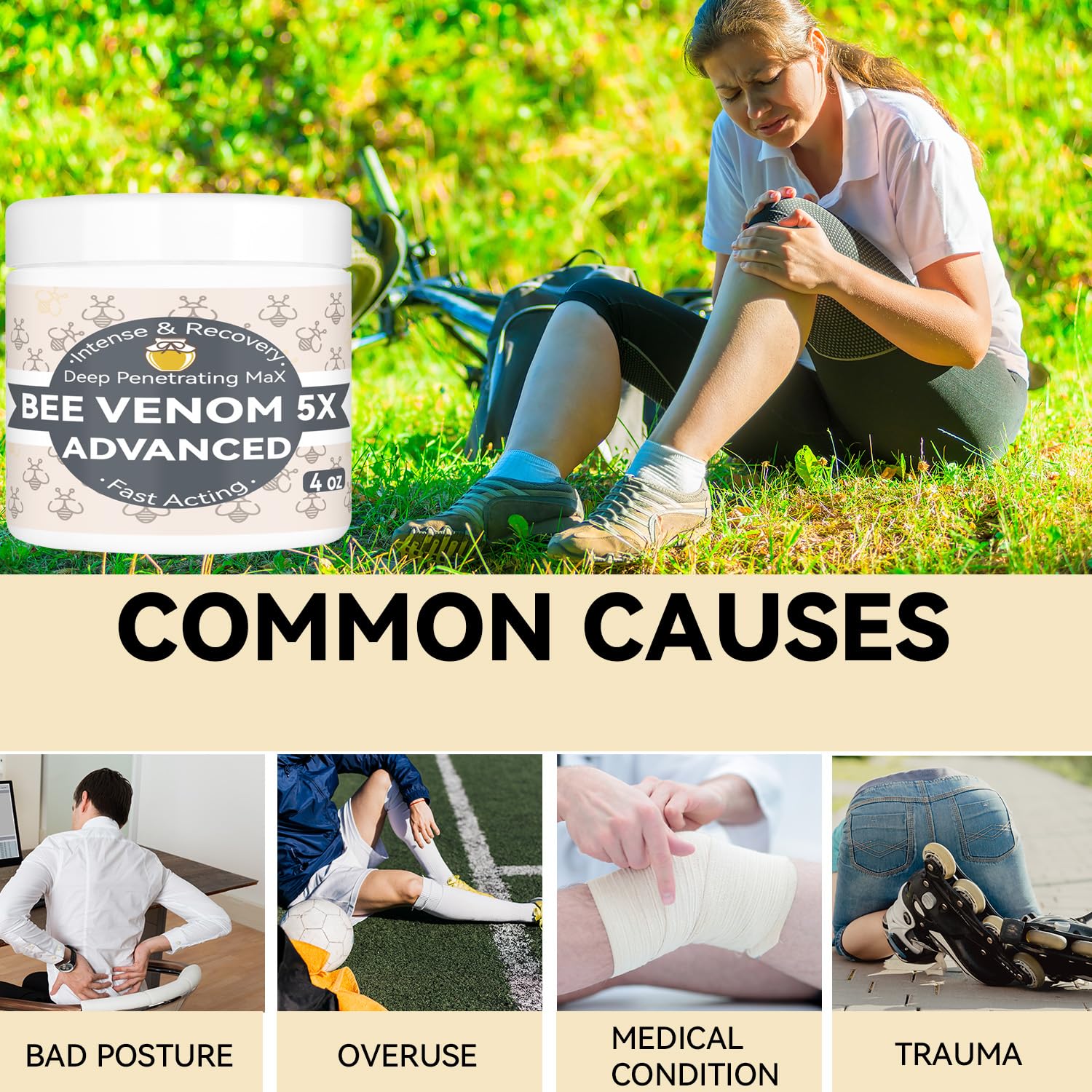 Benolixia Bee Venom Bone Cream, Bee Venom Joint Gel, Professional Bee Venom Joint Gel, Bee Venom Advanced Joint and Bone Cream for Back, Neck, Hands, Knee, Feet Benolixia Au supplements