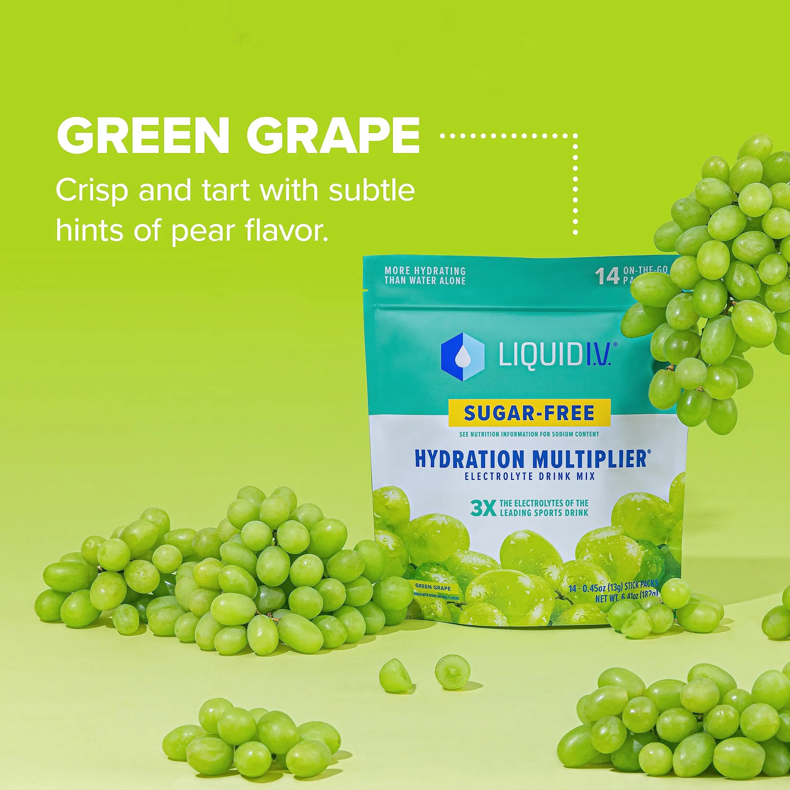 Liquid I.V. Sugar-Free Hydration Multiplier - Green Grape – Hydration Powder Packets Liquid I.V. Au supplements