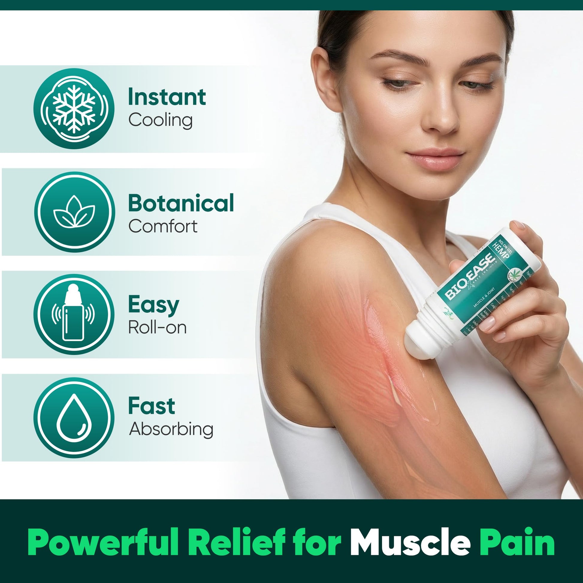 BioXPressEase Fast-Acting Hemp Pain Relief Roll On - Highly Effective, Cool & Topical Pain Relief Extra Strength for Muscle, Joint, & Back – Easy Roll On Maximum Strength - Made in USA BIOXPRESSEASE Au supplements