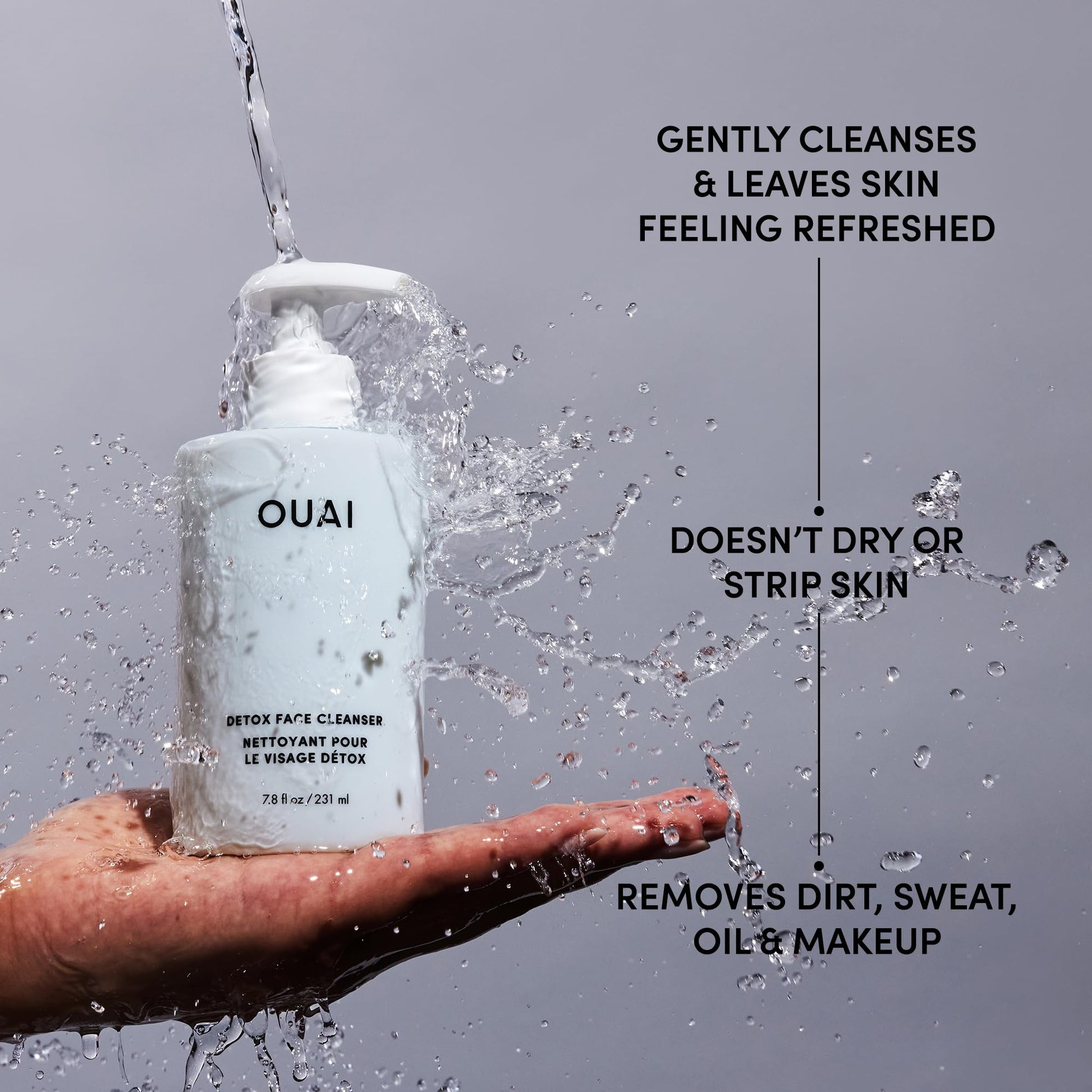 OUAI Detox Shower Routine Bundle - Gentle Detox Face Cleanser (7.8 Oz) and Clarifying Shampoo with Apple Cider Vinegar (10 Oz) - Removes Dirt, Oil, Product, Makeup, and Sunscreen - 2-Piece Bundle OUAI Au supplements