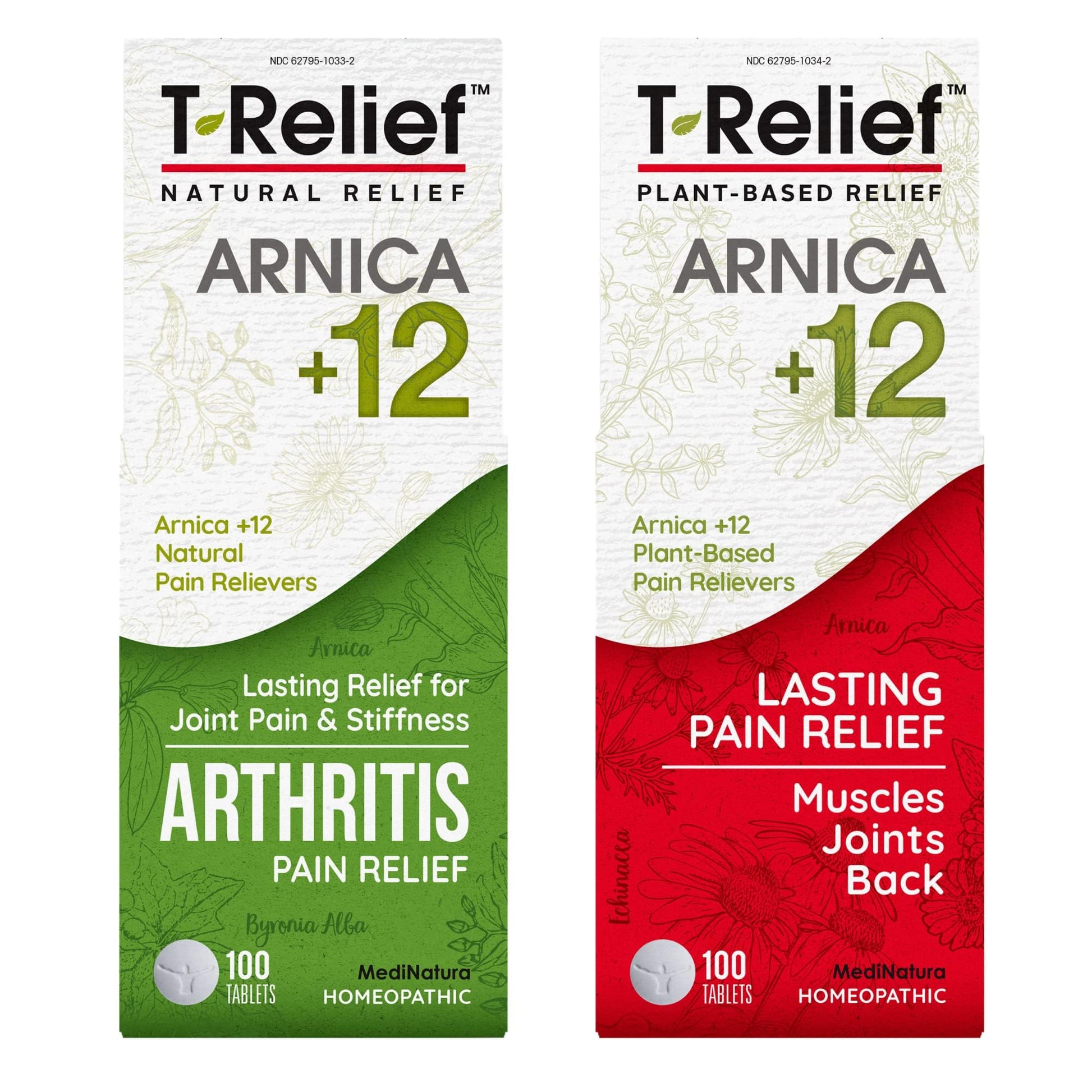 MediNatura Whole Body + Joints Bundle T-Relief Arnica +12 Natural Arthritis Pain Tablets 100ct + T-Relief Arnica +12 Natural Pain Relieving Tablets 100ct MediNatura Au supplements