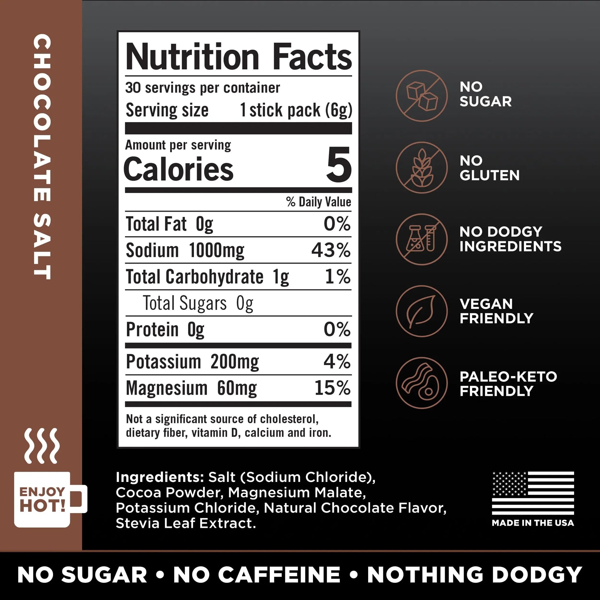 LMNT Zero Sugar Hot Chocolate or Coffee Mixer - Chocolate Salt | Drink Mix | 30-Count Drink LMNT Au supplements