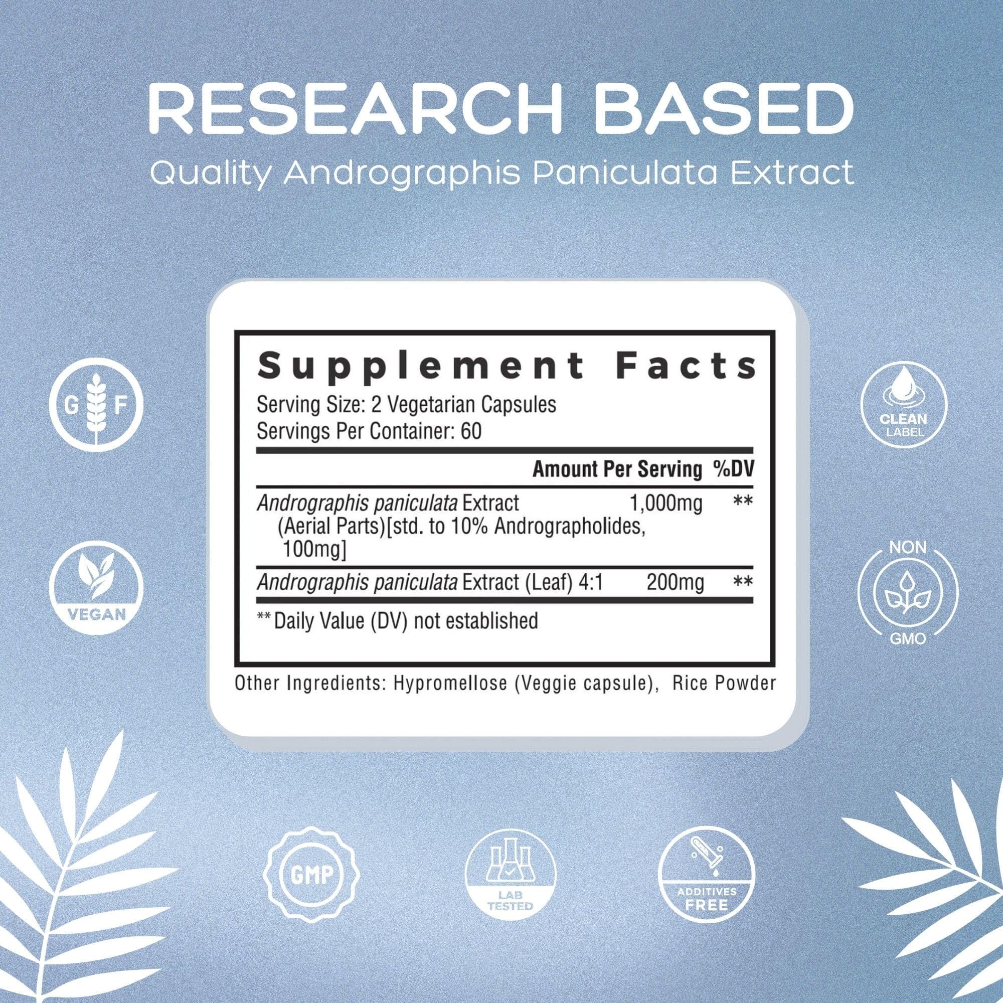 Palmara Health Premium Andrographis Paniculata Extract 1,200mg with 100mg Andrographolides Vegan Capsules for Immune & Digestive Support, Non-GMO, Gluten Free, Herbal Dietary Supplement Palmara Health Au supplements