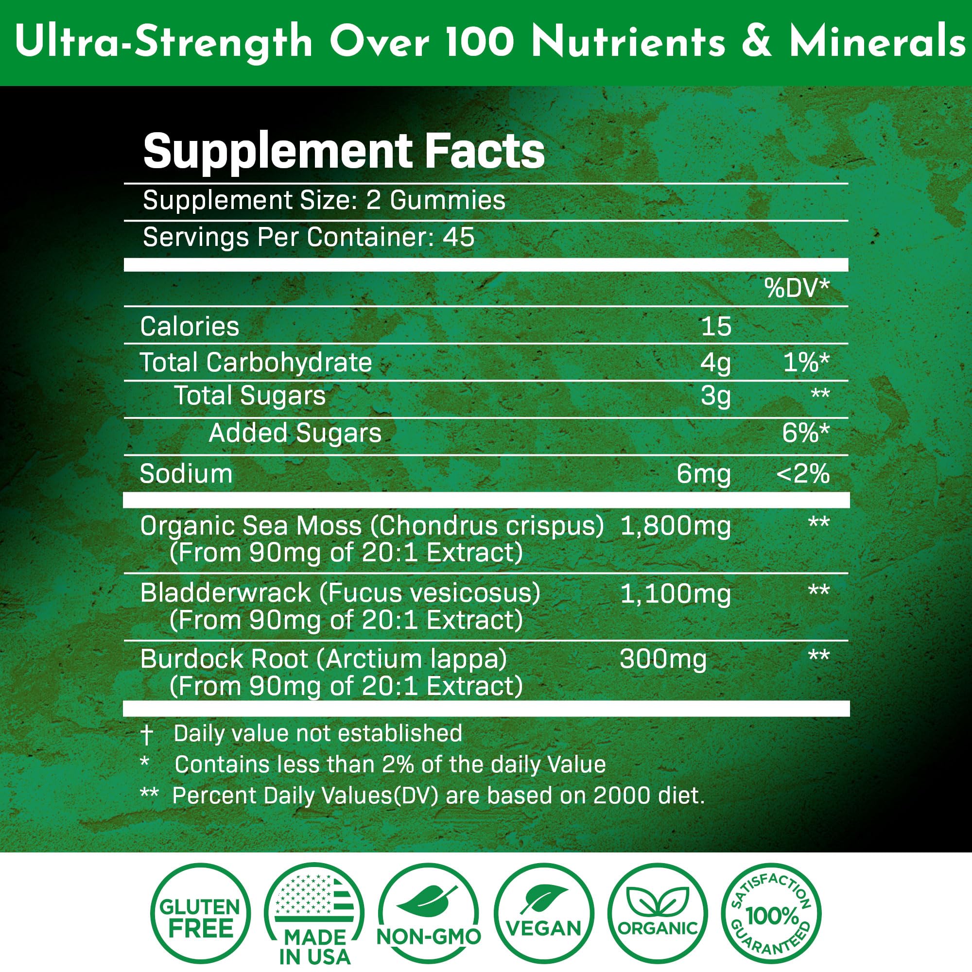 WELLNESS LABSRX Sea Moss Gummies, 3200mg Organic Seamoss, Irish Sea Moss WELLNESS LABSRX Au supplements