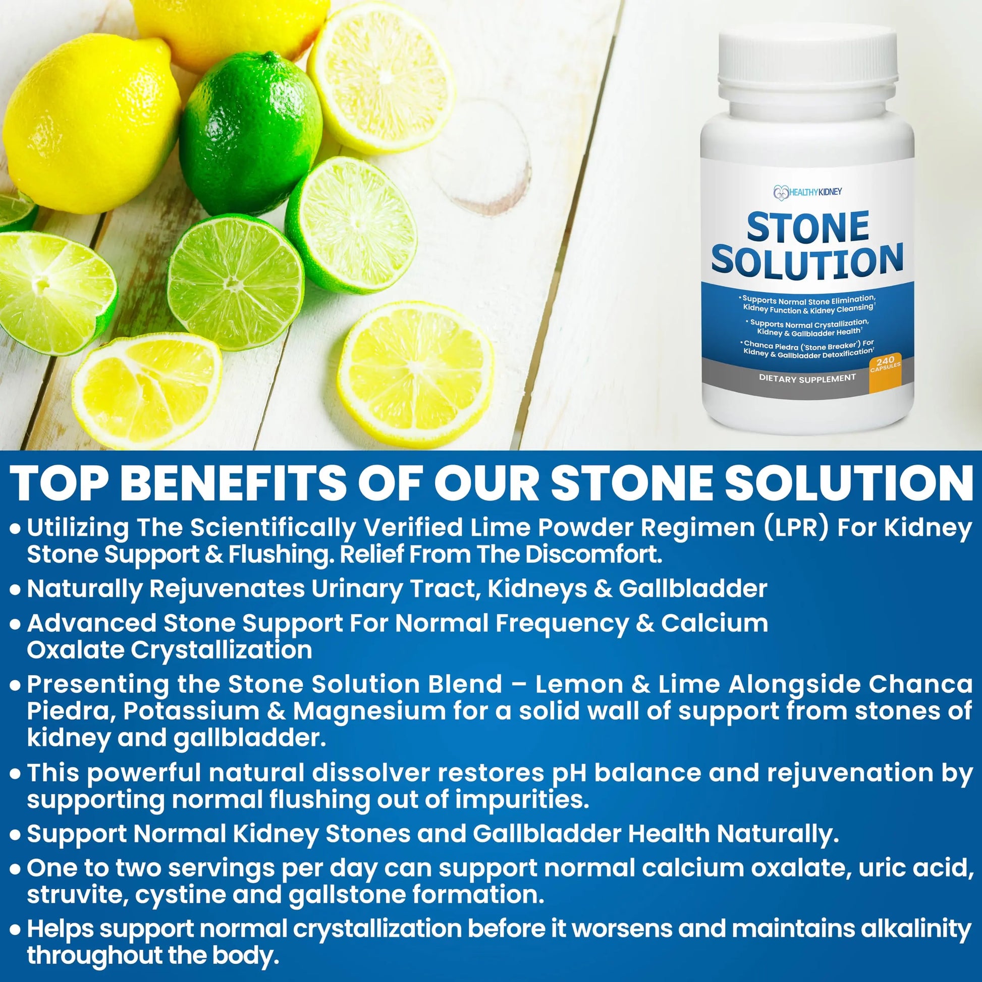 Stone Solution Capsules- Natural Dissolver, Kidney Stone Support & Kidney Cleanser Chanca Piedra Stone Breaker Gallbladder Cleanse, Flush & Stop Recurrence, Stone Relief 60 Servings Kidney Restore Au supplements