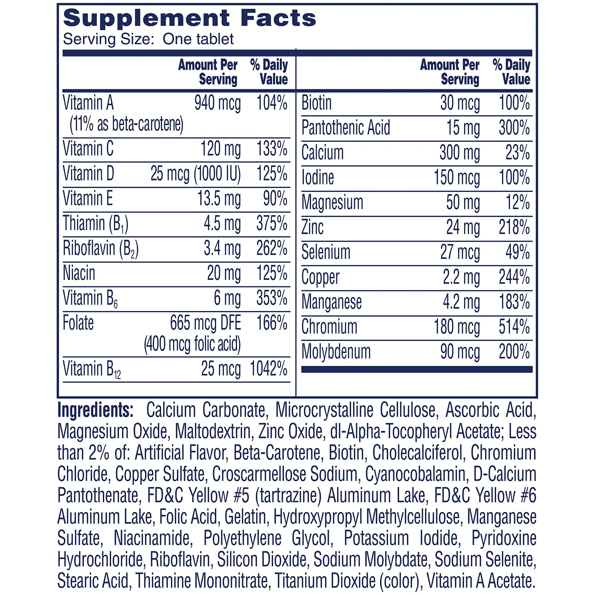 One A Day Women’s 50+ Multivitamins Tablet, Multivitamin for Women with Vitamin A, C, D ONE A DAY Au supplements