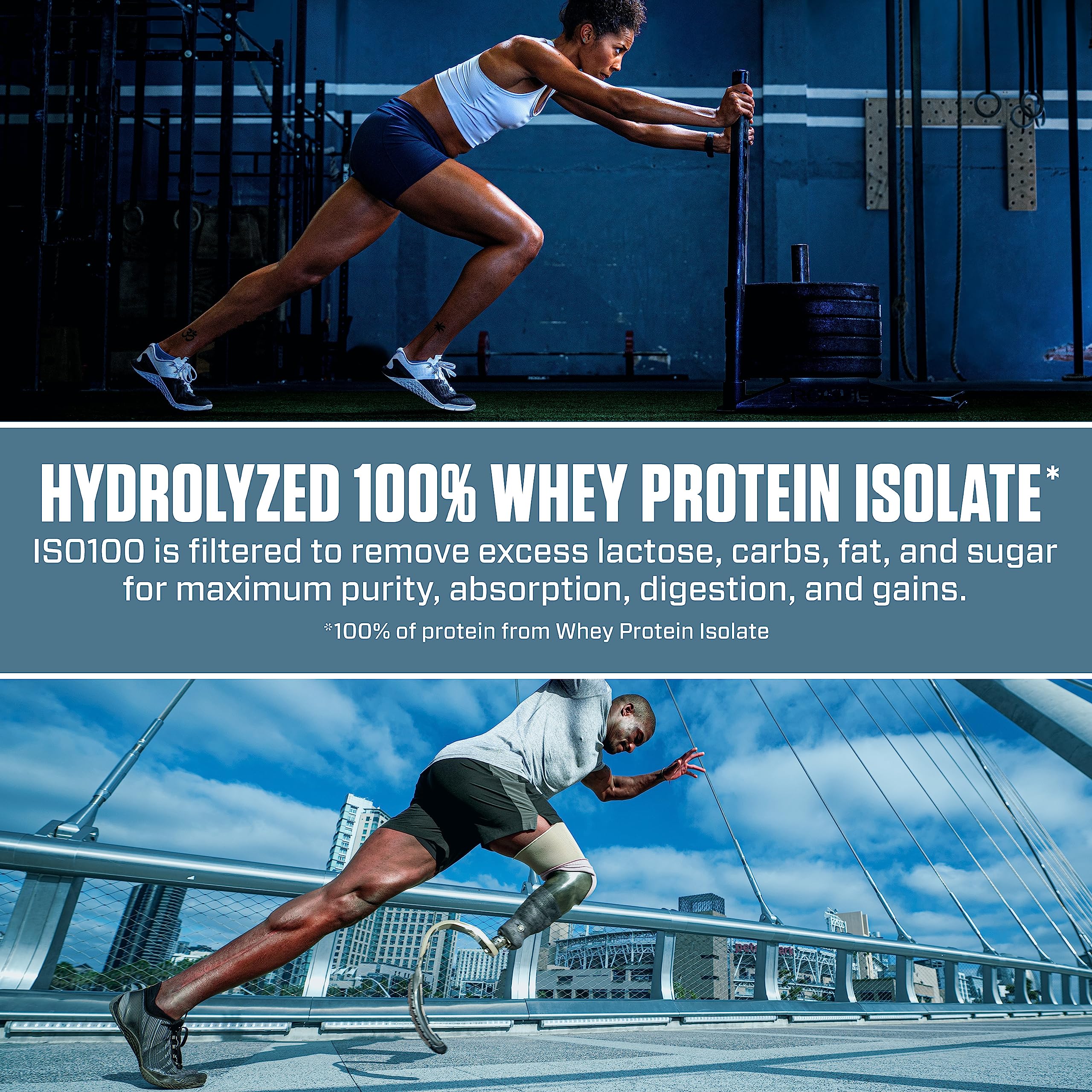Dymatize ISO100 Hydrolyzed Protein Powder, 100% Whey Isolate , 25g of Protein, 5.5g Dymatize Au supplements
