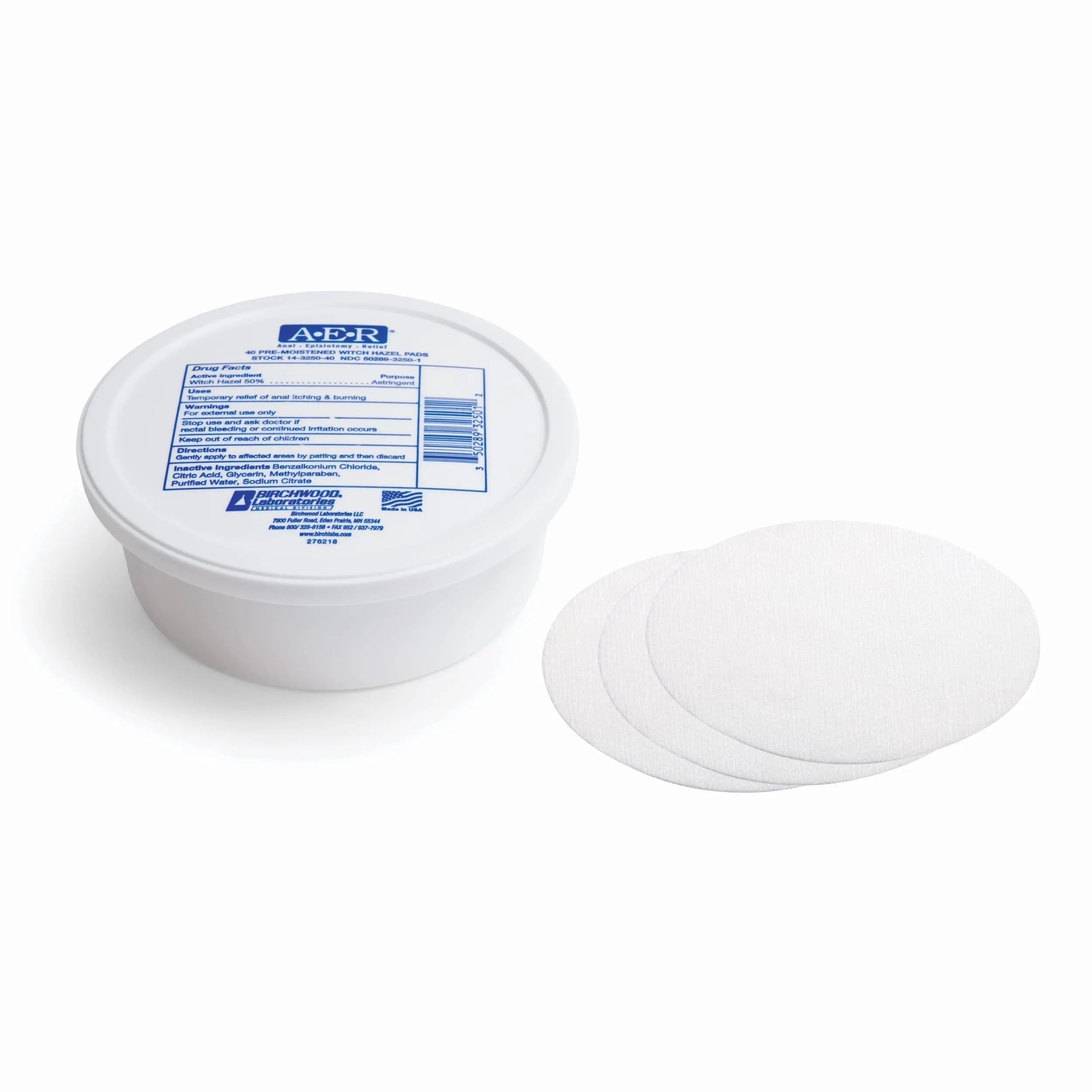 Birchwood Laboratories A-E-R Pre-Moistened Medicated Cooling Witch Hazel Pads For Hemorrhoid & Postpartum Relief, 40 Count Birchwood Laboratories Au supplements