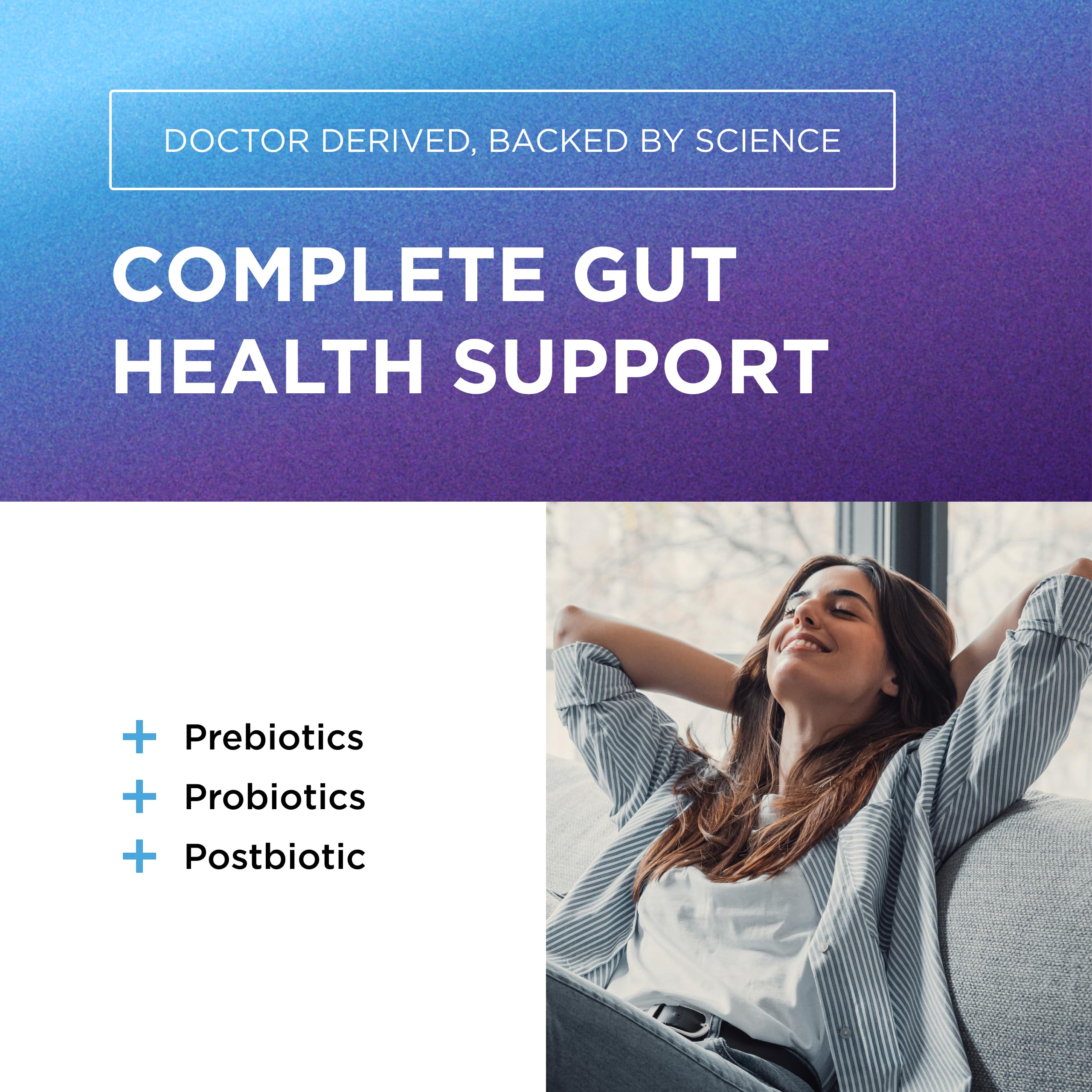 DR. EMIL NUTRITION Total Gut Health Complex - Prebiotic, Probiotic & Postbiotic Supplement - Supports Digestive Health, Bloating & Gut Balance