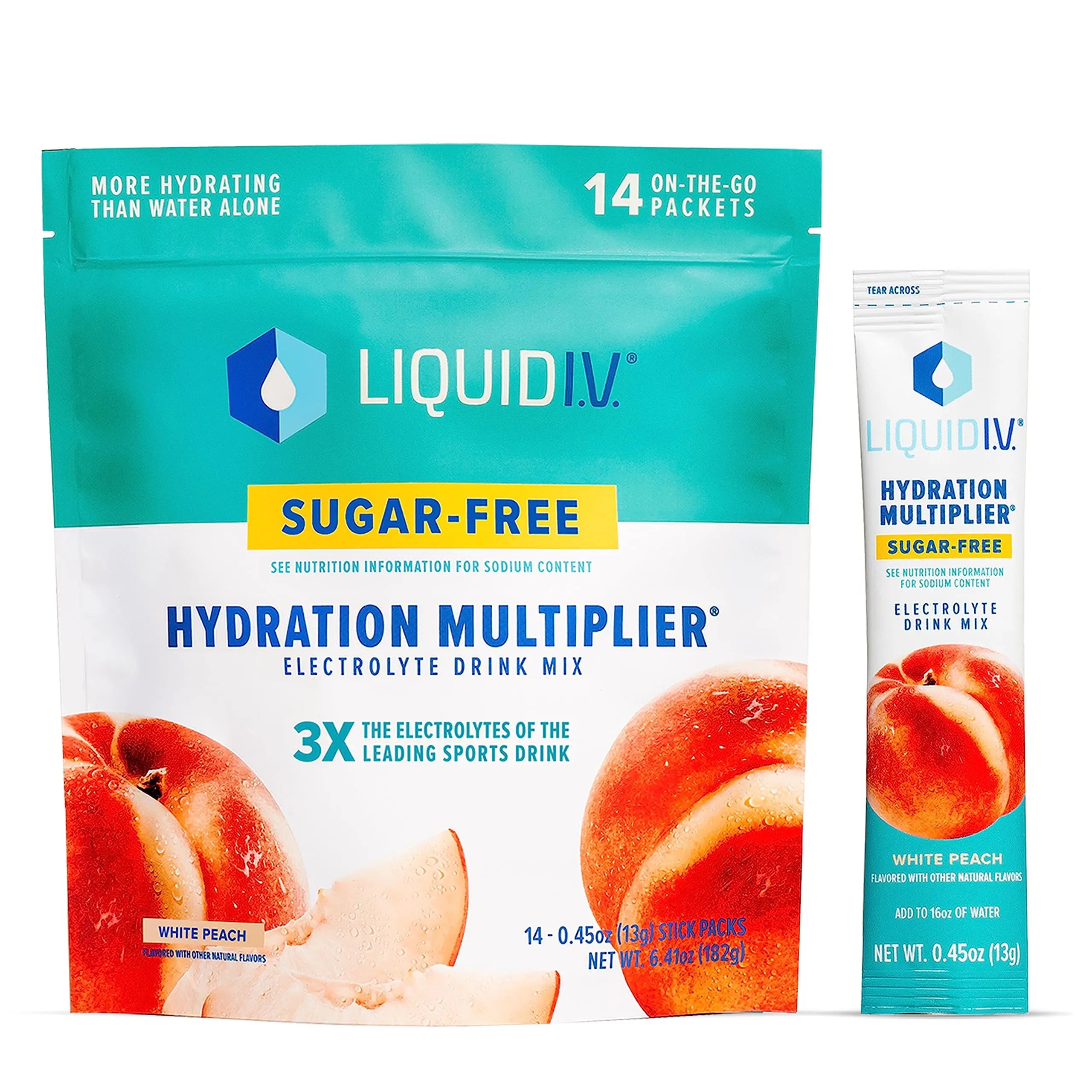 Liquid I.V. Sugar-Free Hydration Multiplier - White Peach – Hydration Powder Packets Liquid I.V. Au supplements