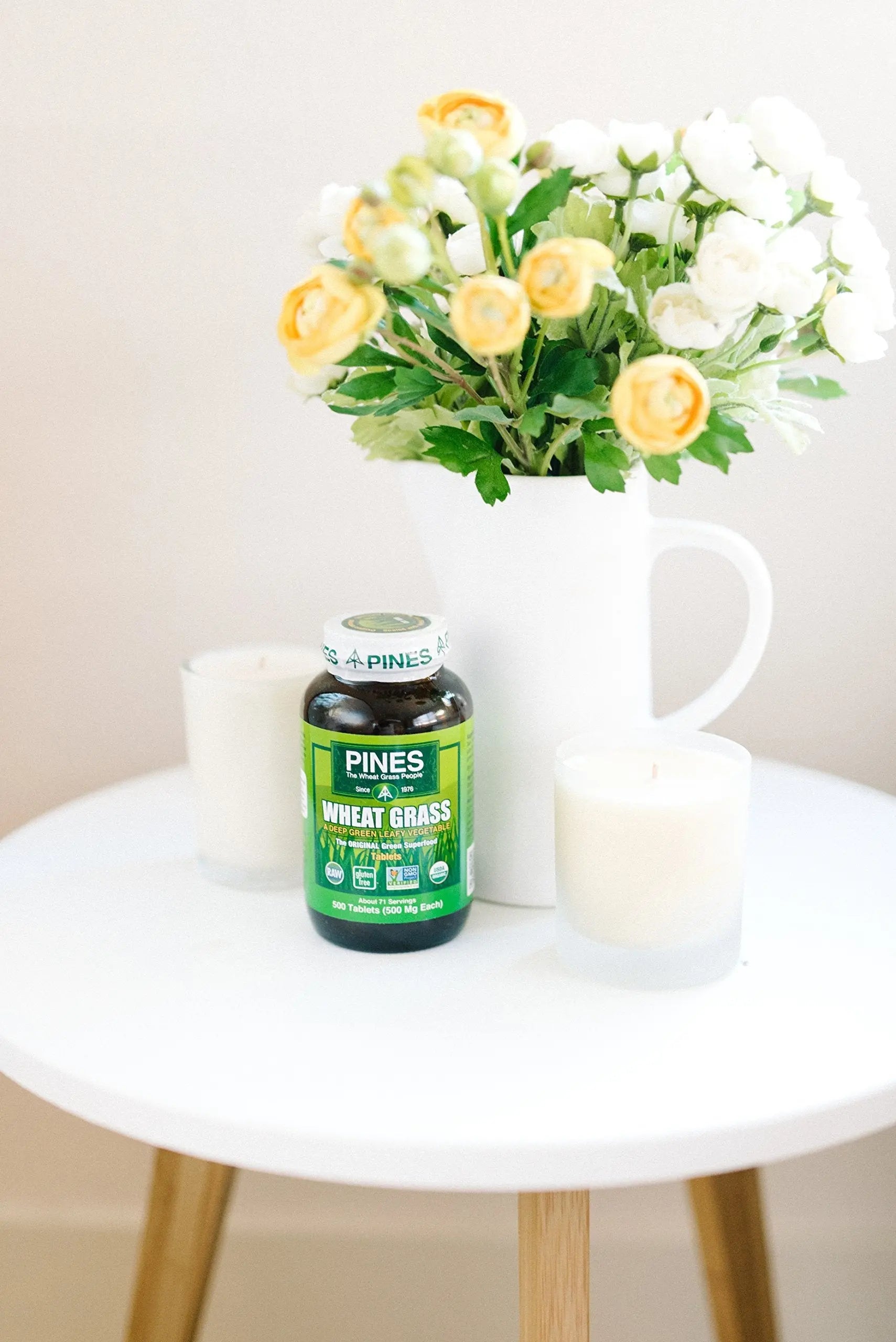 PINES Organic Wheat Grass, 250 Count Tablets | PINES Wheat Grass as featured in the new blockbuster film, Ocean's 8! Pines Au supplements