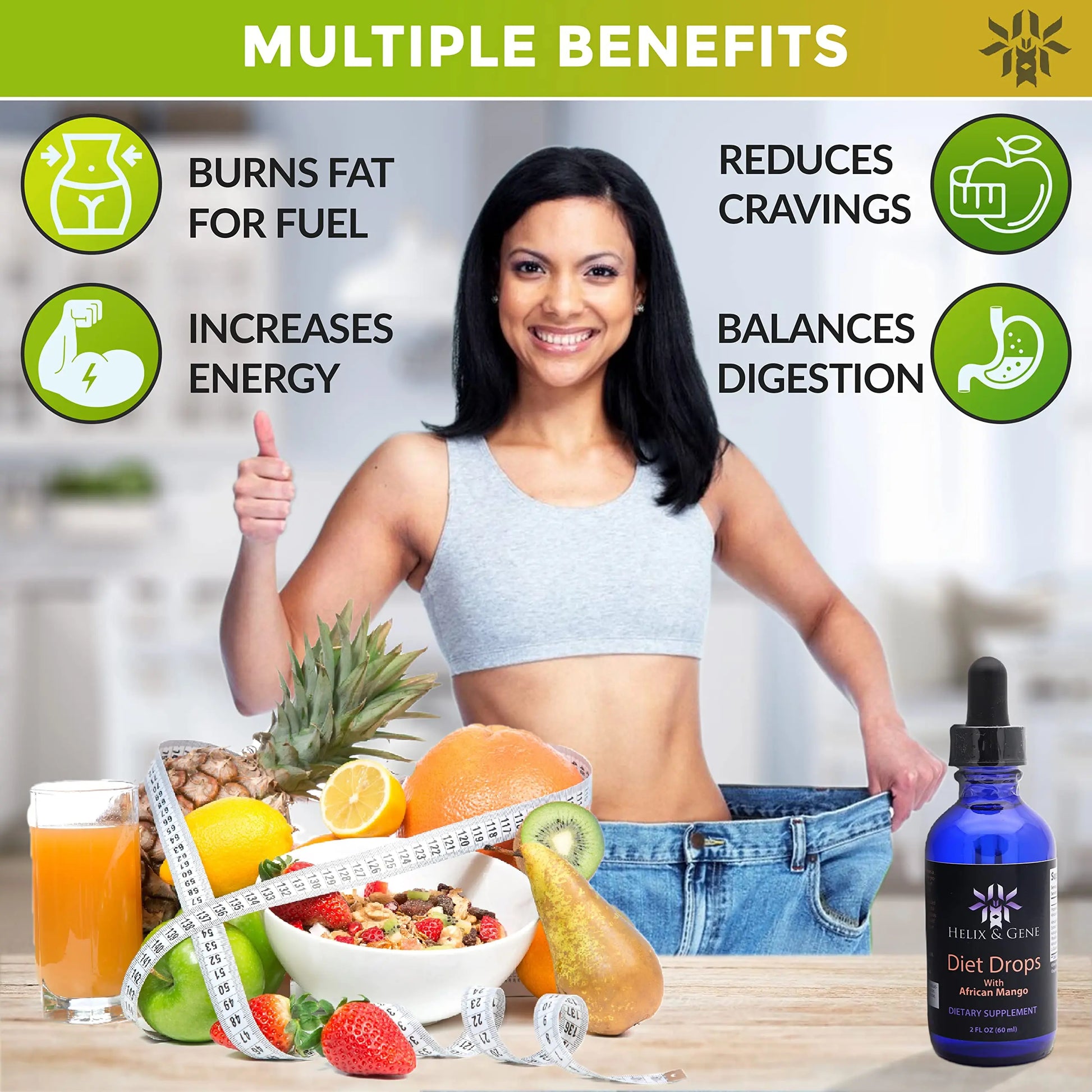 Helix & Gene Appetite Diet Drops Mango Flavor | Fast Weight Loss | Natural Metabolism Helix & Gene Au supplements