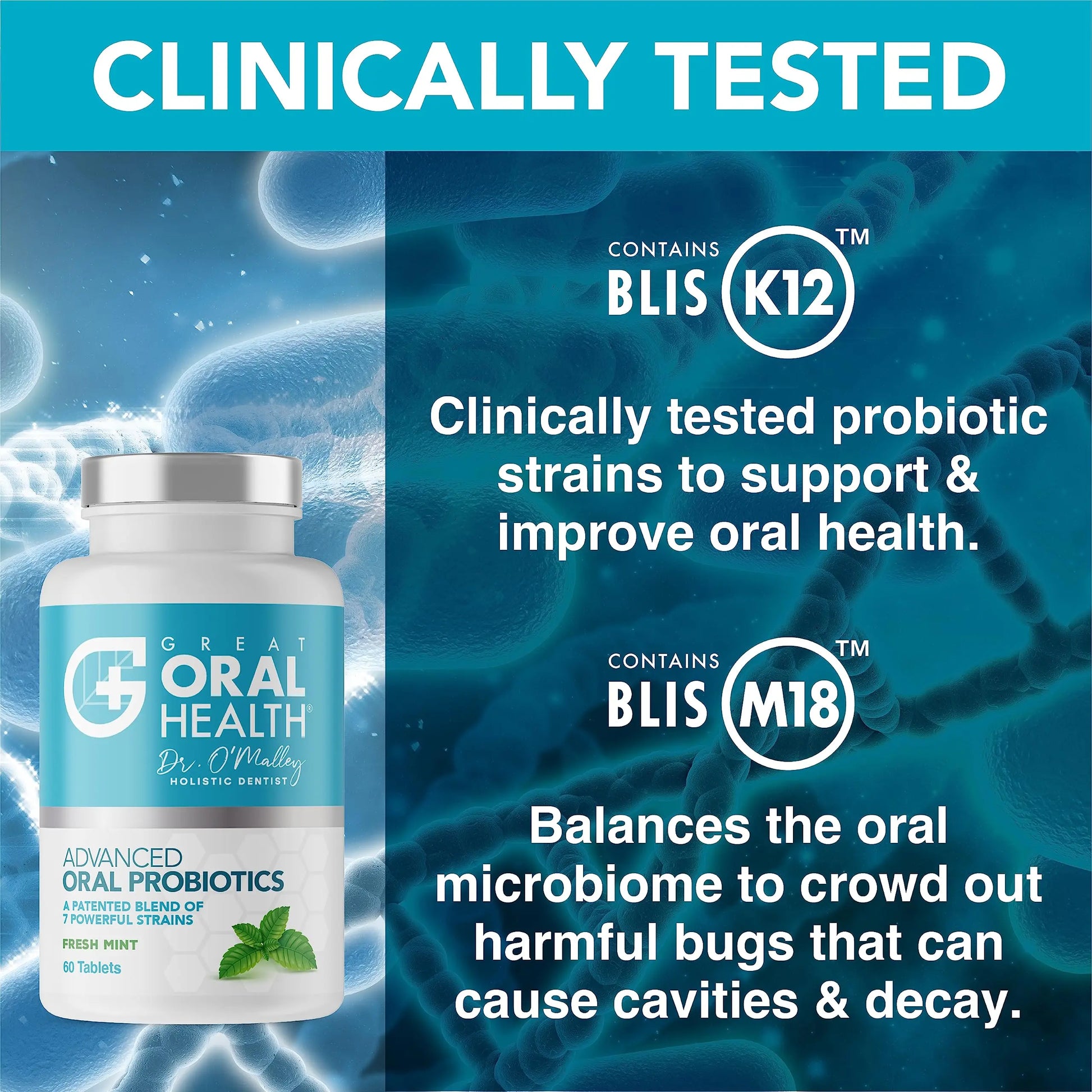 Oral Probiotics for Mouth Bad Breath Treatment for Adults: Dentist Formulated Advanced Great Oral Health Au supplements