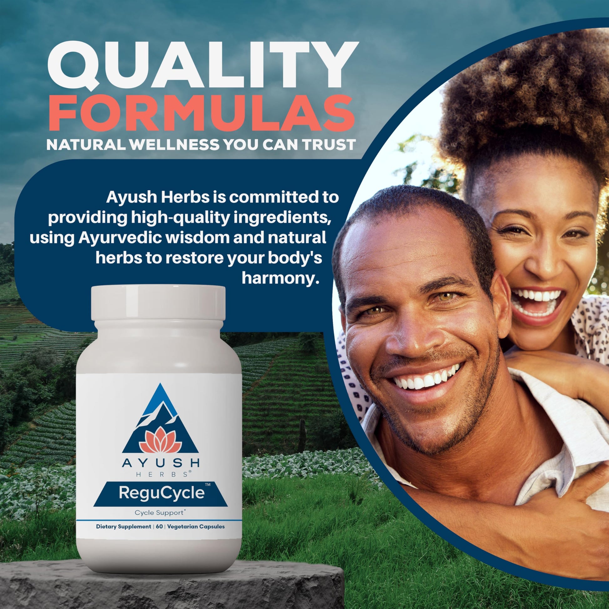 Ayush Herbs Regu-Cycle - Hormone Balance for Women, Hormonal Support, Period Support & Relief, Reproductive Health, Regulate Menstrual Cycle, Ovarian Support Supplement - 60 Vegetarian Capsules Ayush Herbs Au supplements