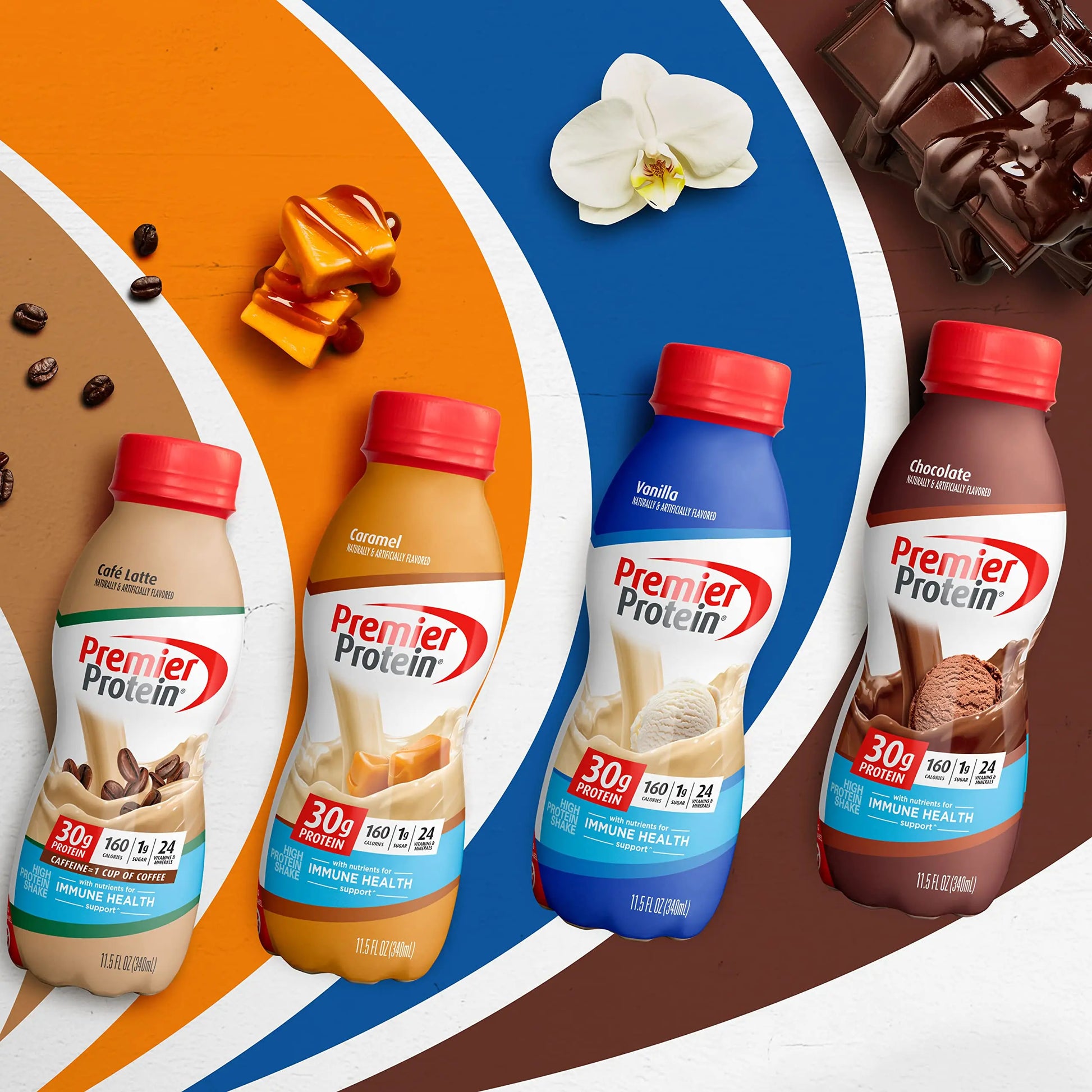 Premier Liquid Protein Shake, Caramel, 30g Protein, 1g Sugar, 24 Vitamins & Minerals Premier Protein Au supplements