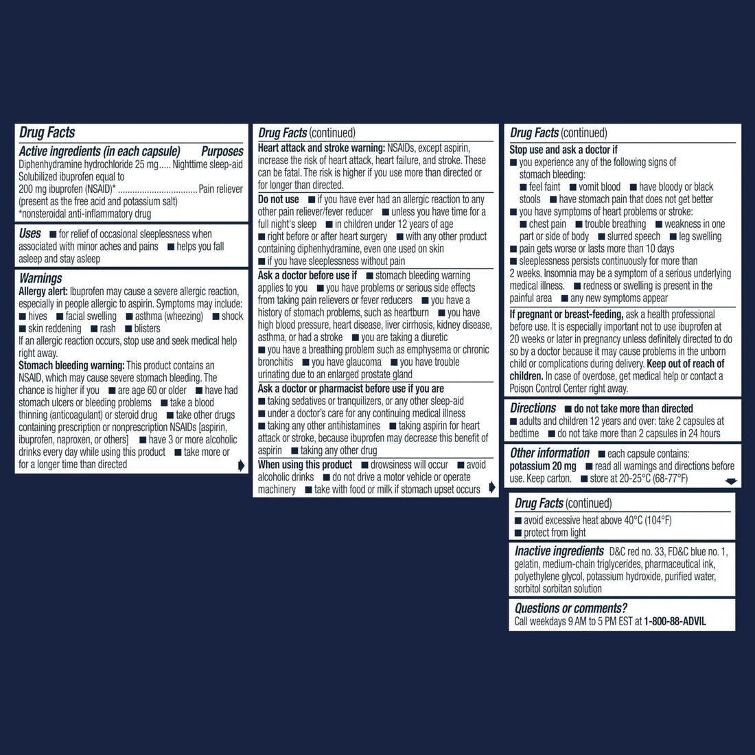 Advil PM Liqui-Gels Minis, 80 Liquid Filled Capsules Advil Au supplements