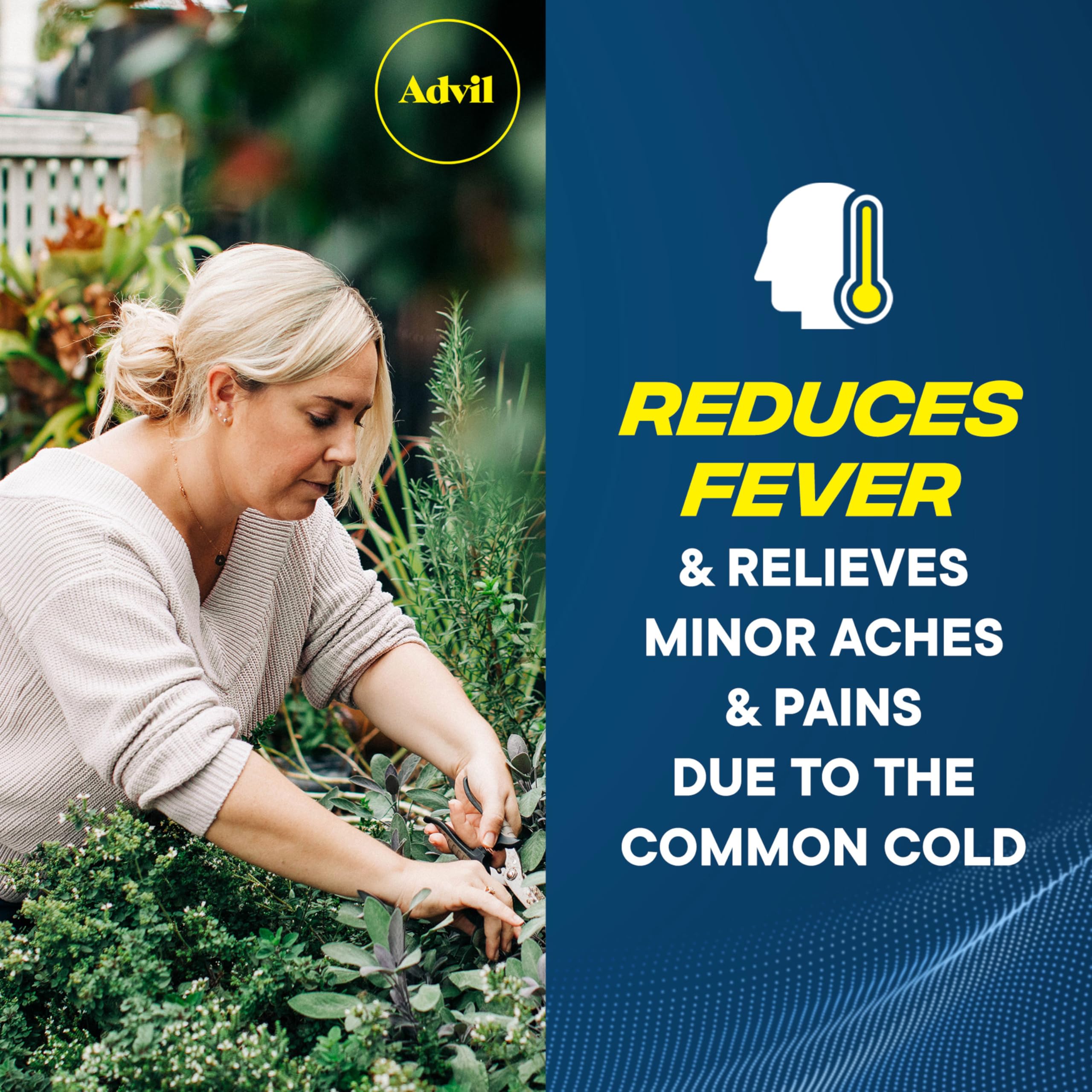 Advil Pain Reliever and Fever Reducer, Ibuprofen 200mg for Pain Relief - 24 Coated Tablets Advil Au supplements