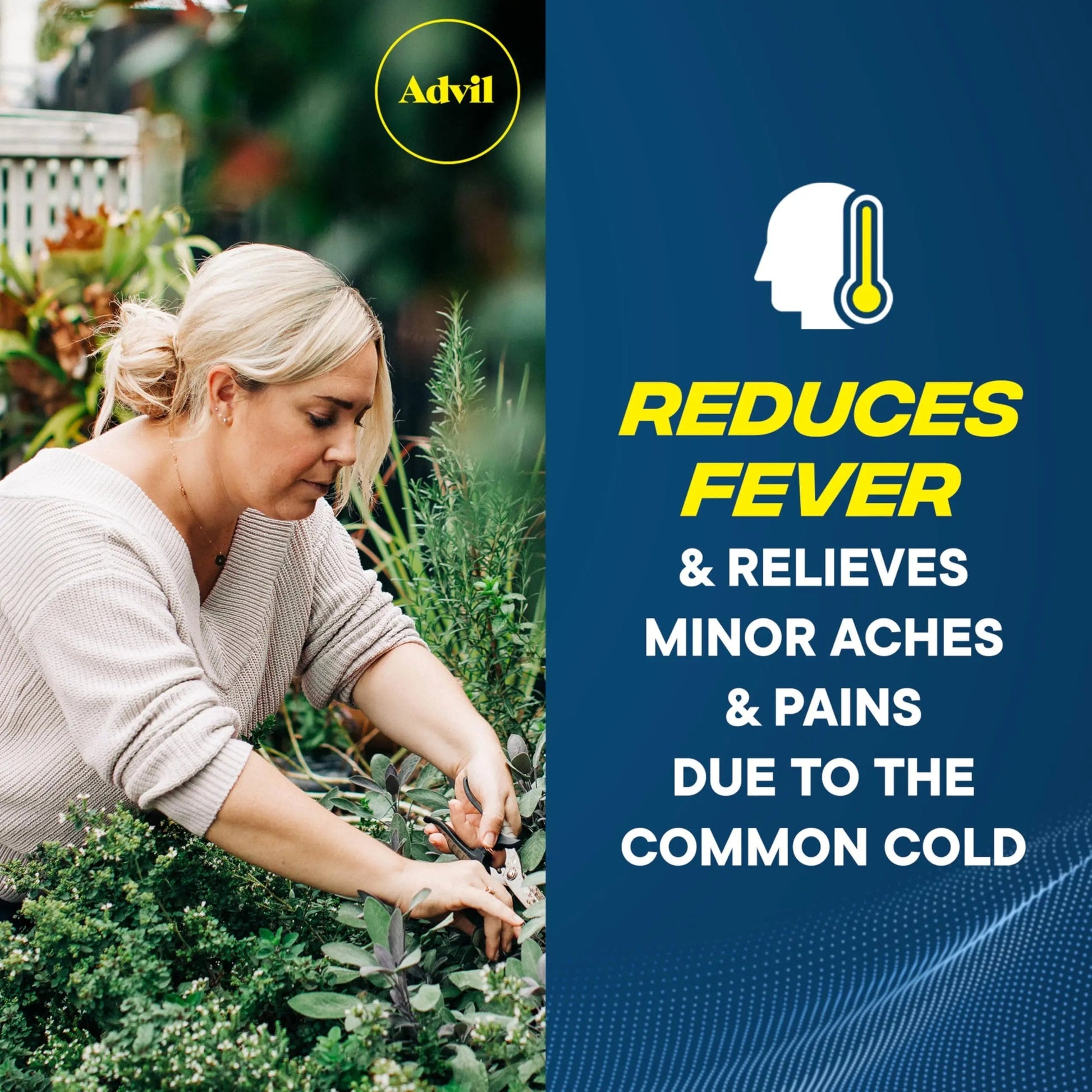 Advil Pain Reliever and Fever Reducer, Pain Relief Medicine with Ibuprofen 200mg for Headache, Backache, Menstrual Pain and Joint Pain Relief - 100 Coated Caplets Advil Au supplements