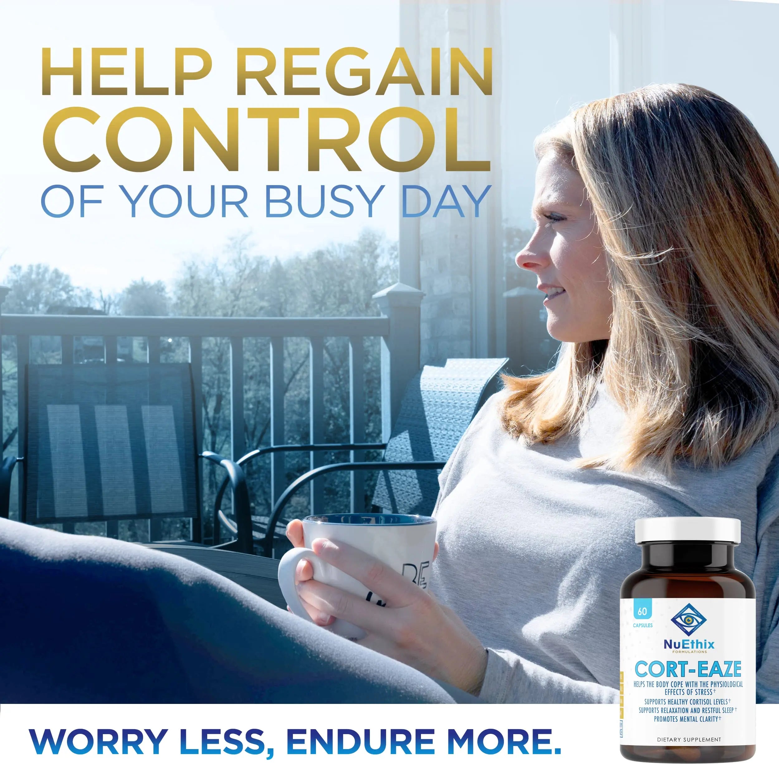 NuEthix Formulations Relaxation Supplement Bundle: Cort-Eaze Cortisol-Control Supplement, 60 Capsules, 30 Servings and Relax Liposomal, 2 Fluid Ounces, 30 Servings NuEthix Formulations Au supplements