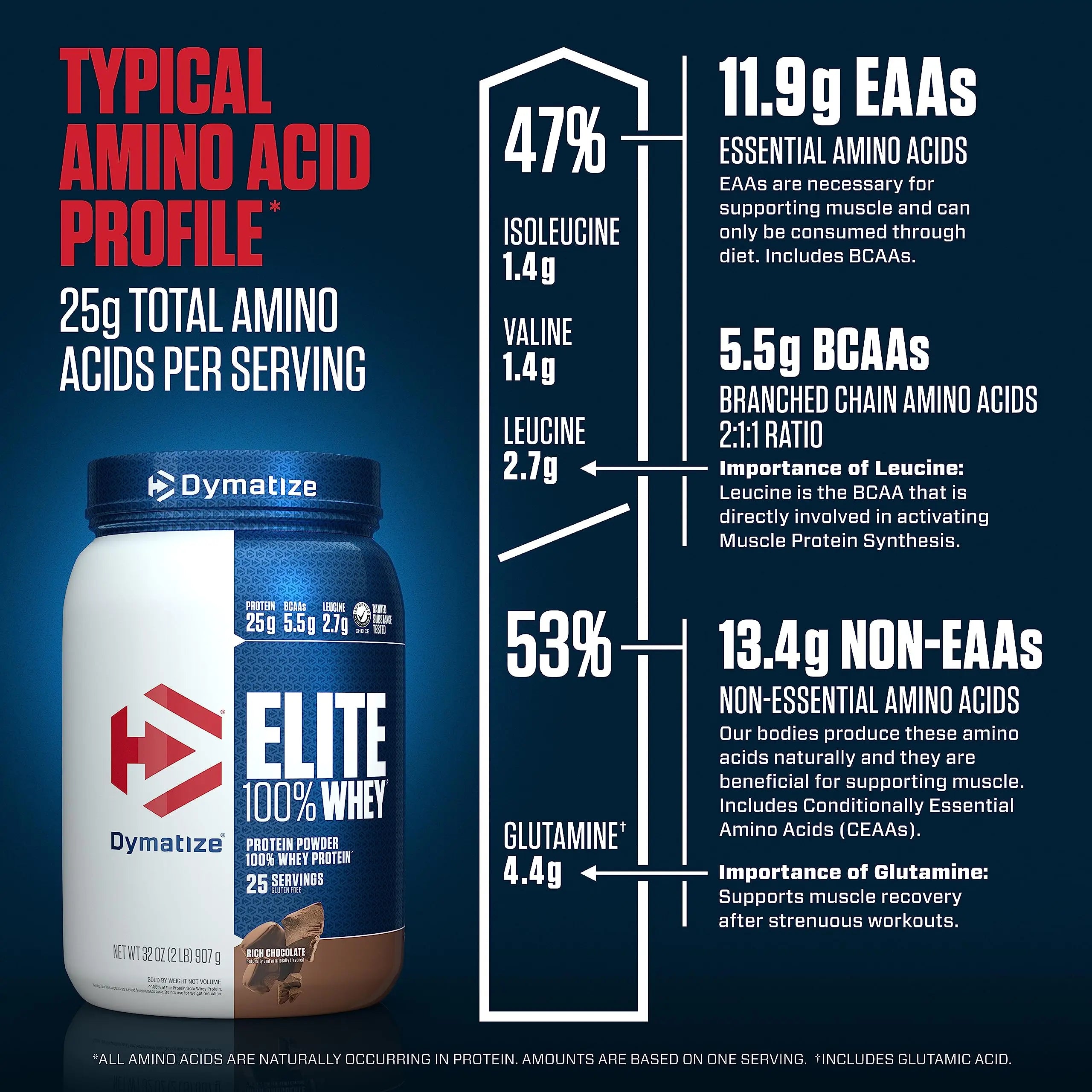 Dymatize Elite 100% Whey Protein Powder, 25g Protein, 5.5g BCAAs & 2.7g L-Leucine Dymatize Au supplements