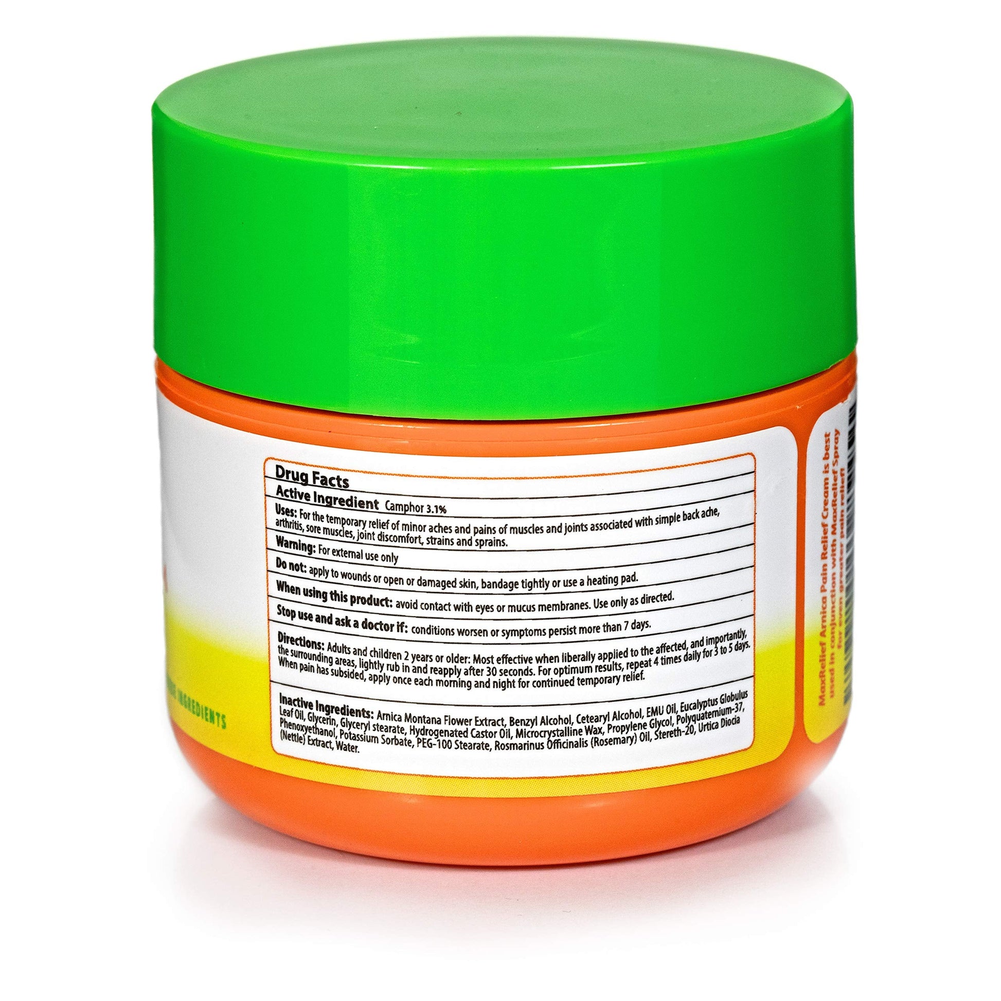 MaxRelief Arnica Montana Pain Cream - Advanced Formula for Deep Relief - Soothe Knee, Joint & Muscle Pain - Reduce Swelling, Joint Inflammation Fibromyalgia & Plantar Fasciitis Relief - Emu Oil 2oz MaxRelief Au supplements
