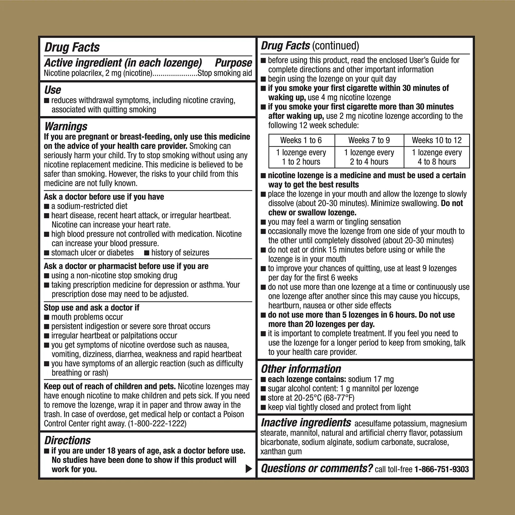 GoodSense Nicotine Polacrilex Lozenge, 2 mg (nicotine), Stop Smoking Aid GoodSense Au supplements