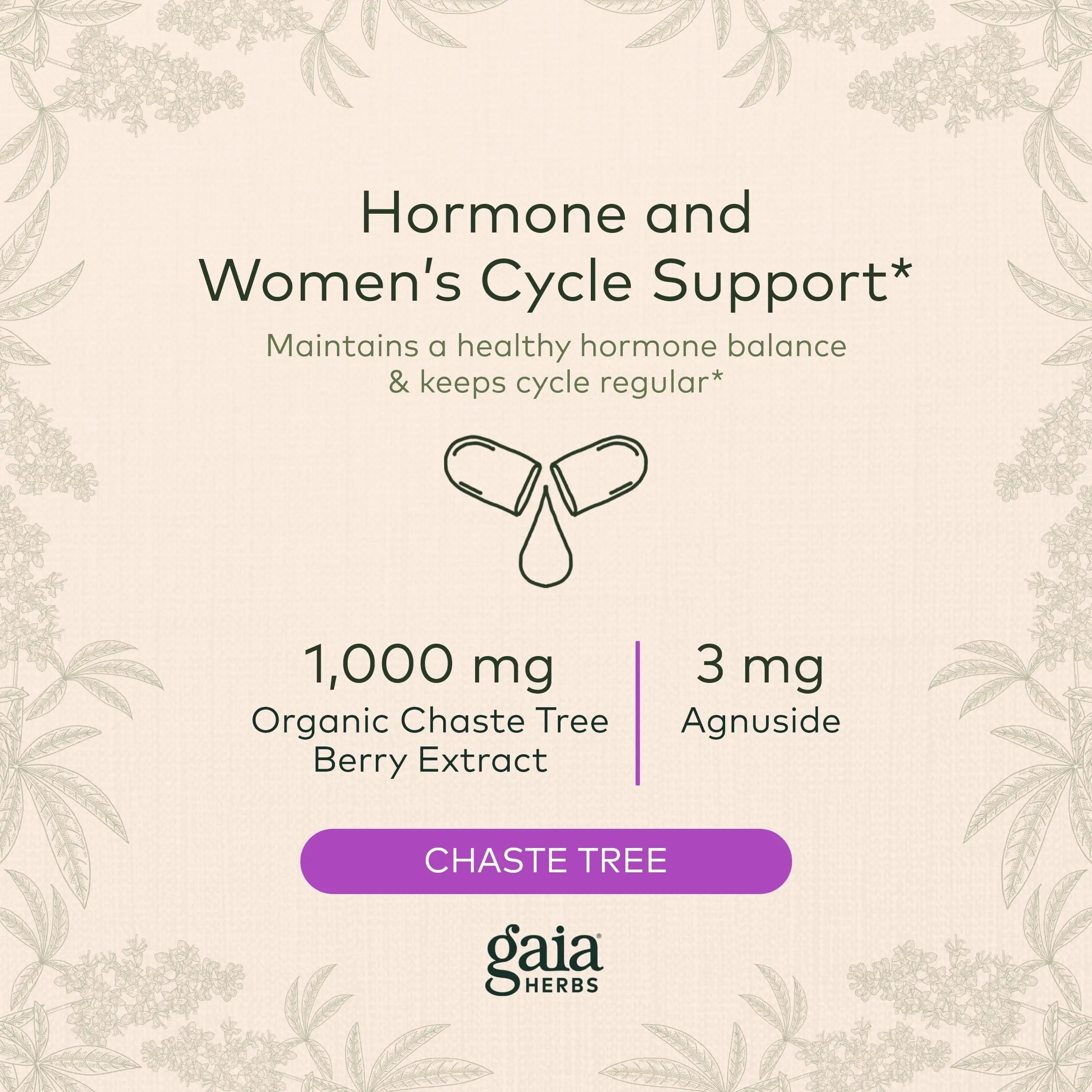 Gaia Herbs, Vitex Berry Vegan Liquid Phyto Capsules - PMS Support Supplement, Chaste Tree berry Gaia Herbs Au supplements