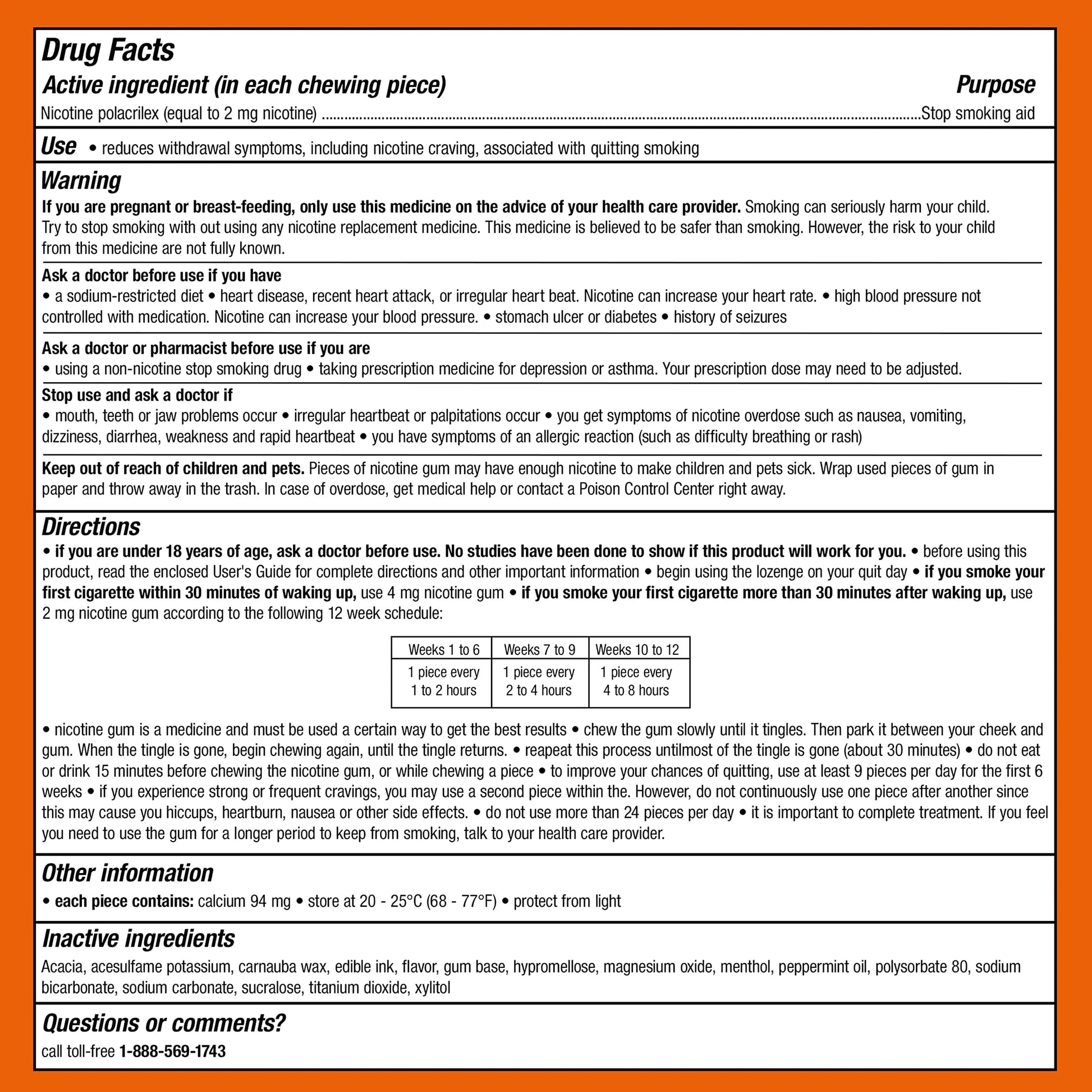 Nicorette 2 mg Nicotine Gum to Help Stop Smoking - Fruit Chill Flavored Nicorette Au supplements