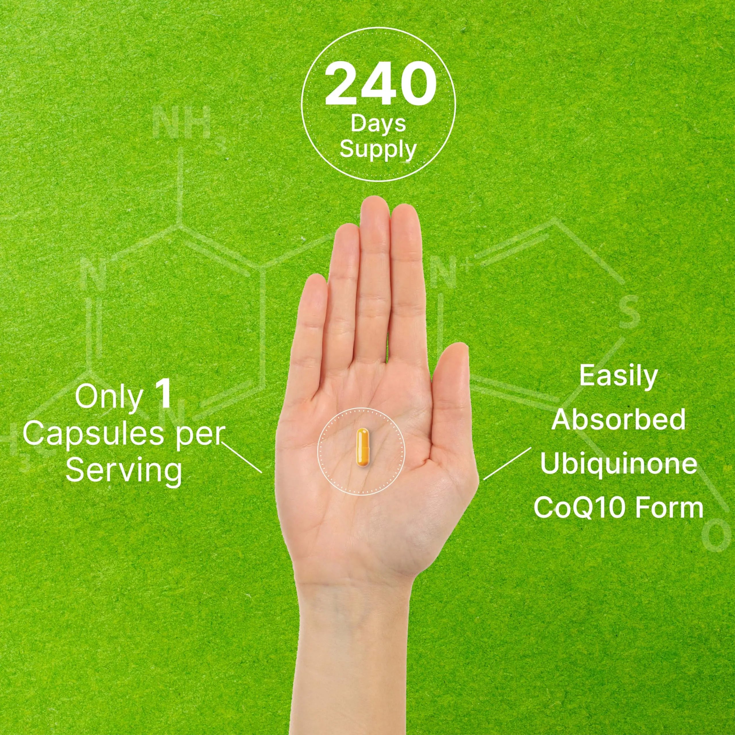 CoQ10 100mg, 240 Capsules – with Omega 3 Fatty Acid 100mg – Bioavailable Coenzyme DEAL SUPPLEMENT Au supplements