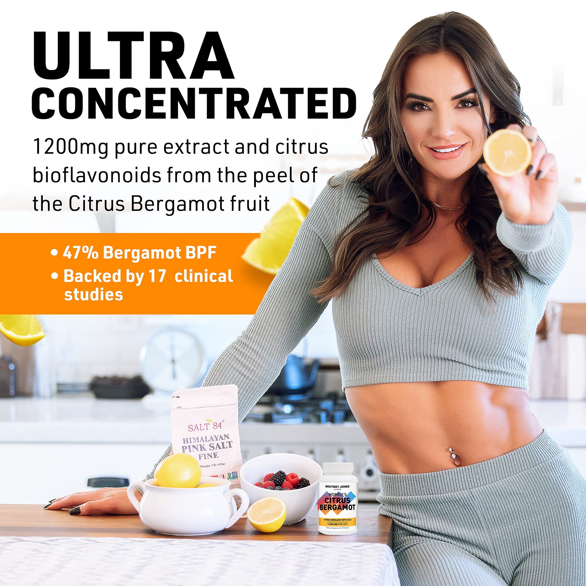 Whitney Johns Citrus Bergamot for Women, Clinically Tested Bergamot Supplement Specifically Formulated for Womens Health and Wellness, Antioxidant, 1200mg, 90 Tablets Whitney Johns Au supplements