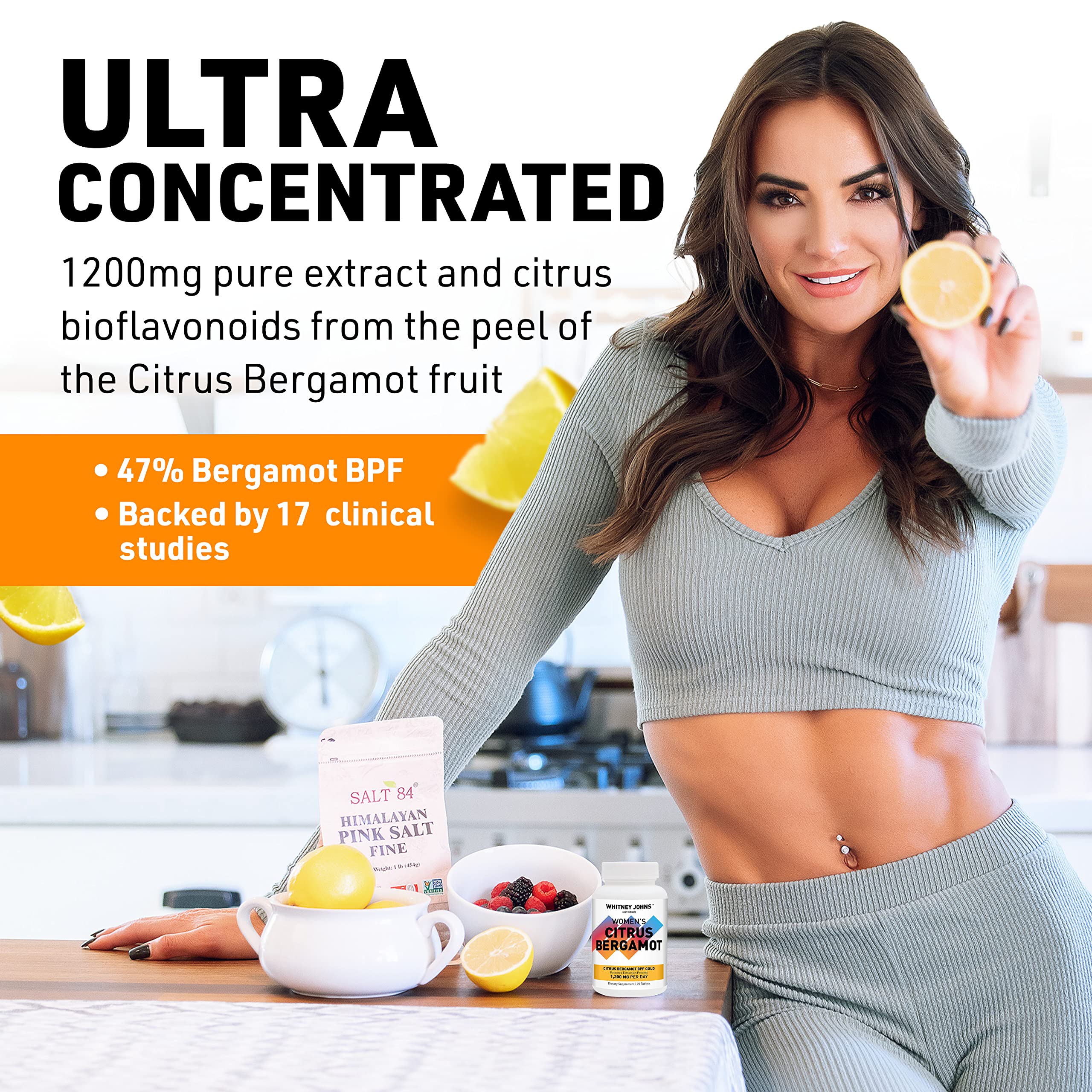 Whitney Johns Citrus Bergamot for Women, Clinically Tested Bergamot Supplement Specifically Formulated for Womens Health and Wellness, Antioxidant, 1200mg, 90 Tablets Whitney Johns Au supplements
