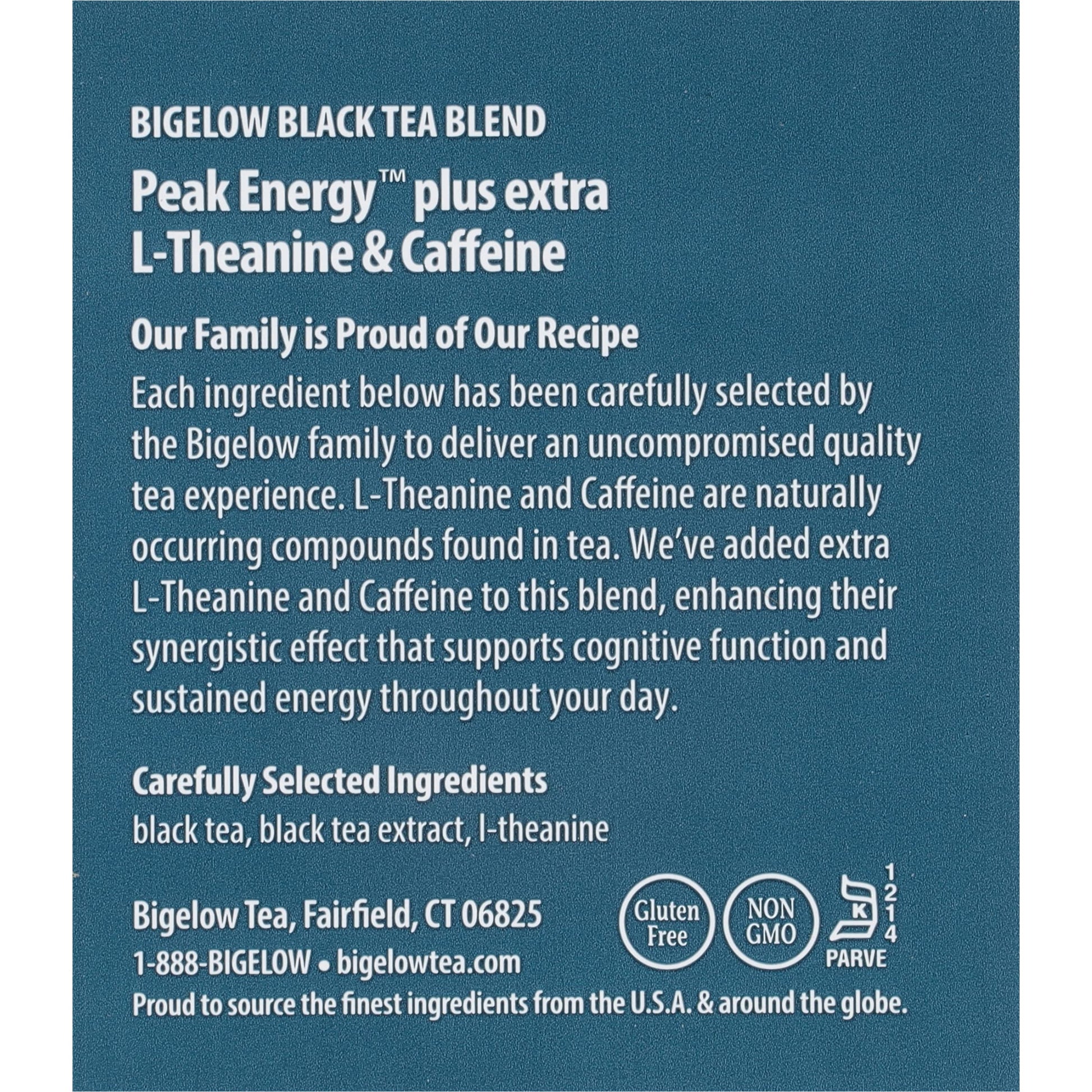 Bigelow Tea Peak Energy plus extra L-Theanine & Caffeine, 18 Count (Pack of 6), 108 Total Tea Bags Bigelow Tea Au supplements
