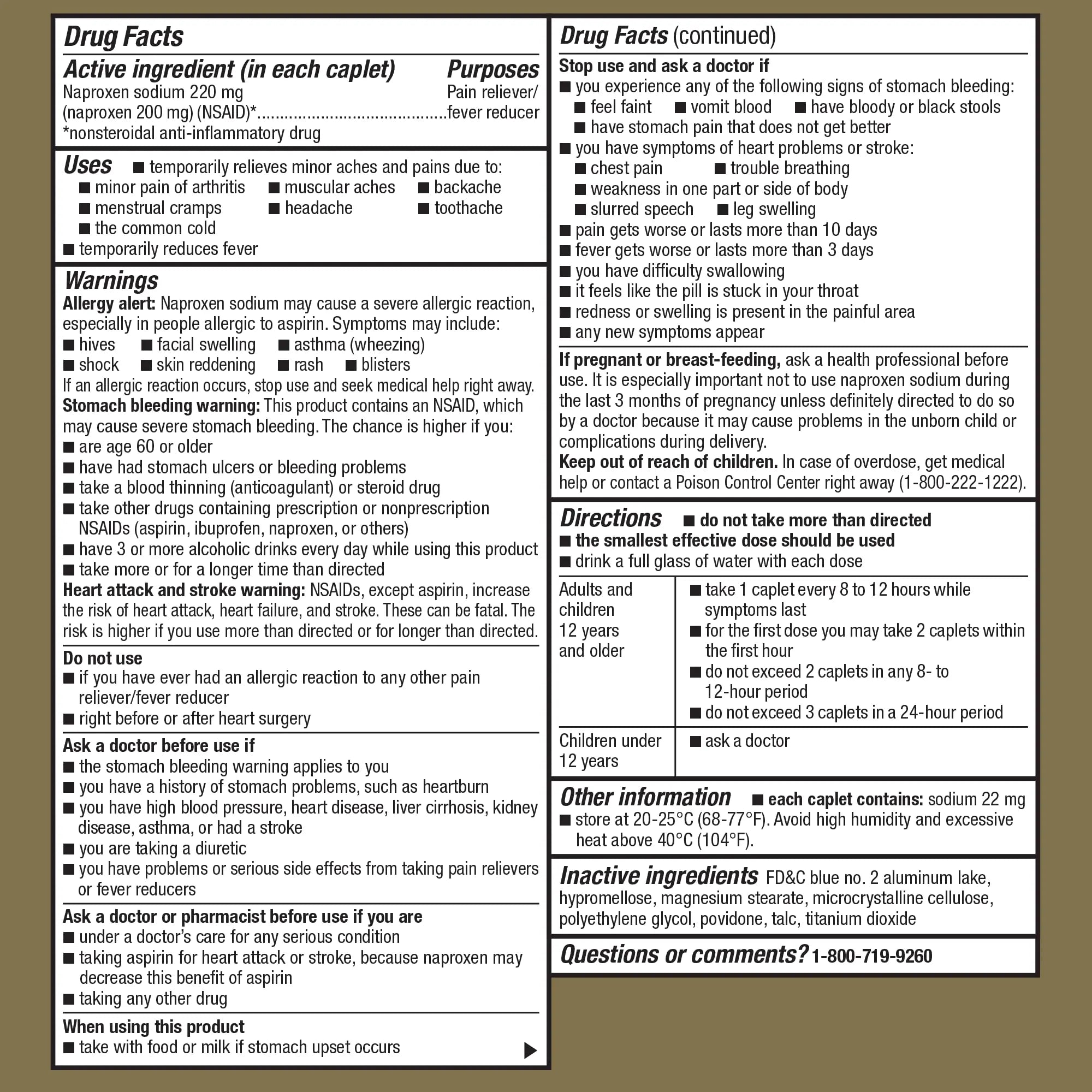 GoodSense Naproxen Sodium Tablets, 220 mg, 400 Count GoodSense Au supplements
