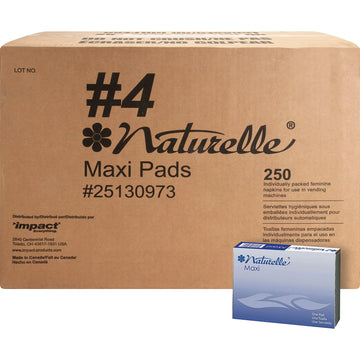 Impact Products 25130973 Maxi Pads, Naturelle, Regular, Vendor Refills, WE Rochester Midland Au supplements