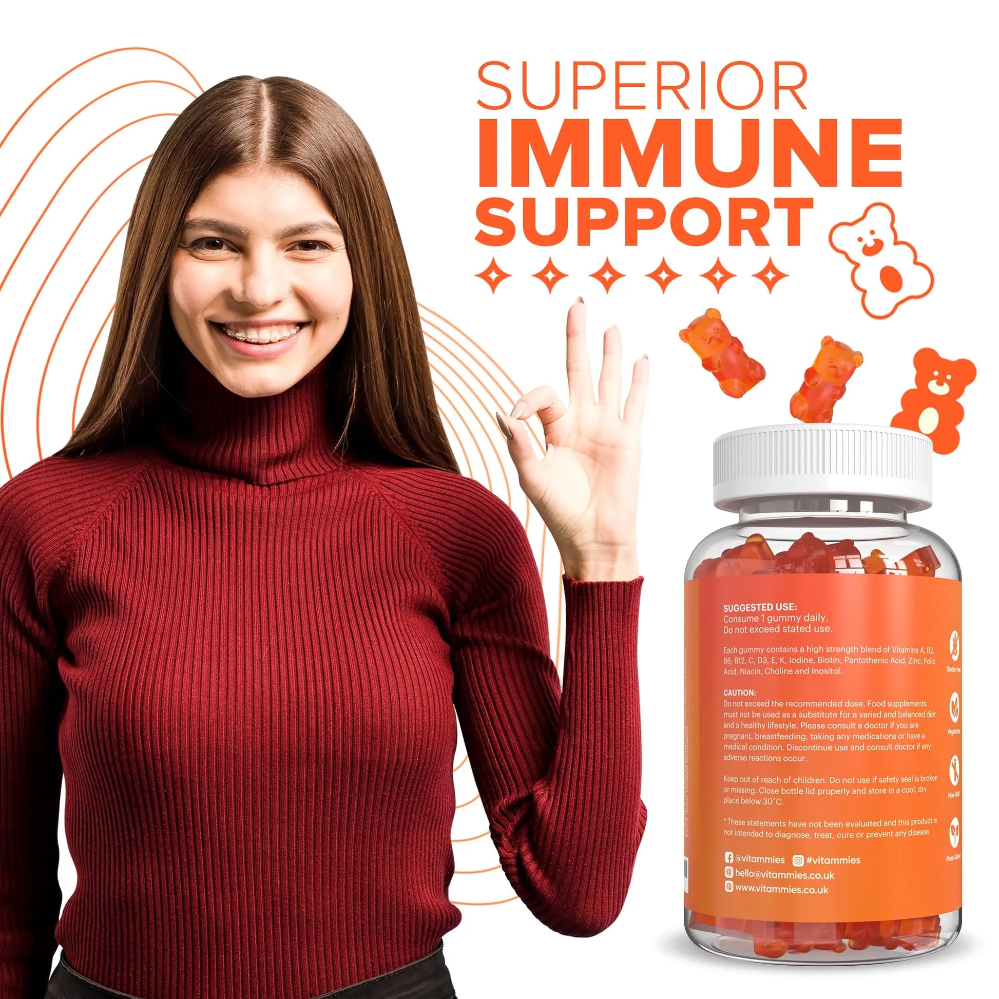 Multivitamin Gummies for Women & Men - 3 Months Supply - 18 Multivitamins & Minerals Vitammies Au supplements