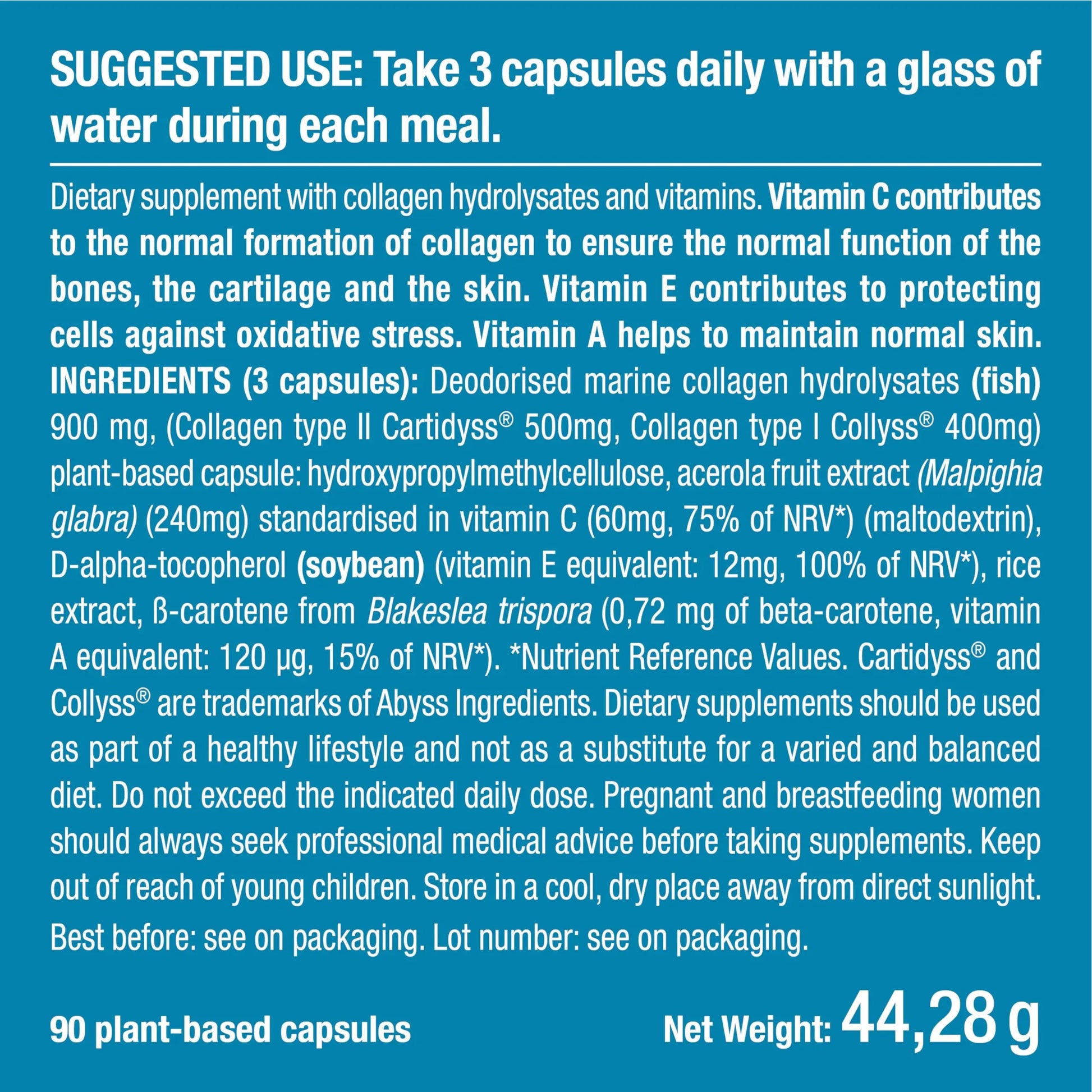 Pure Marine Collagen (900mg) - Enriched with Vitamins C and E – Patented Premium Type I & II Hydrolysed Collagen Plastimea Au supplements
