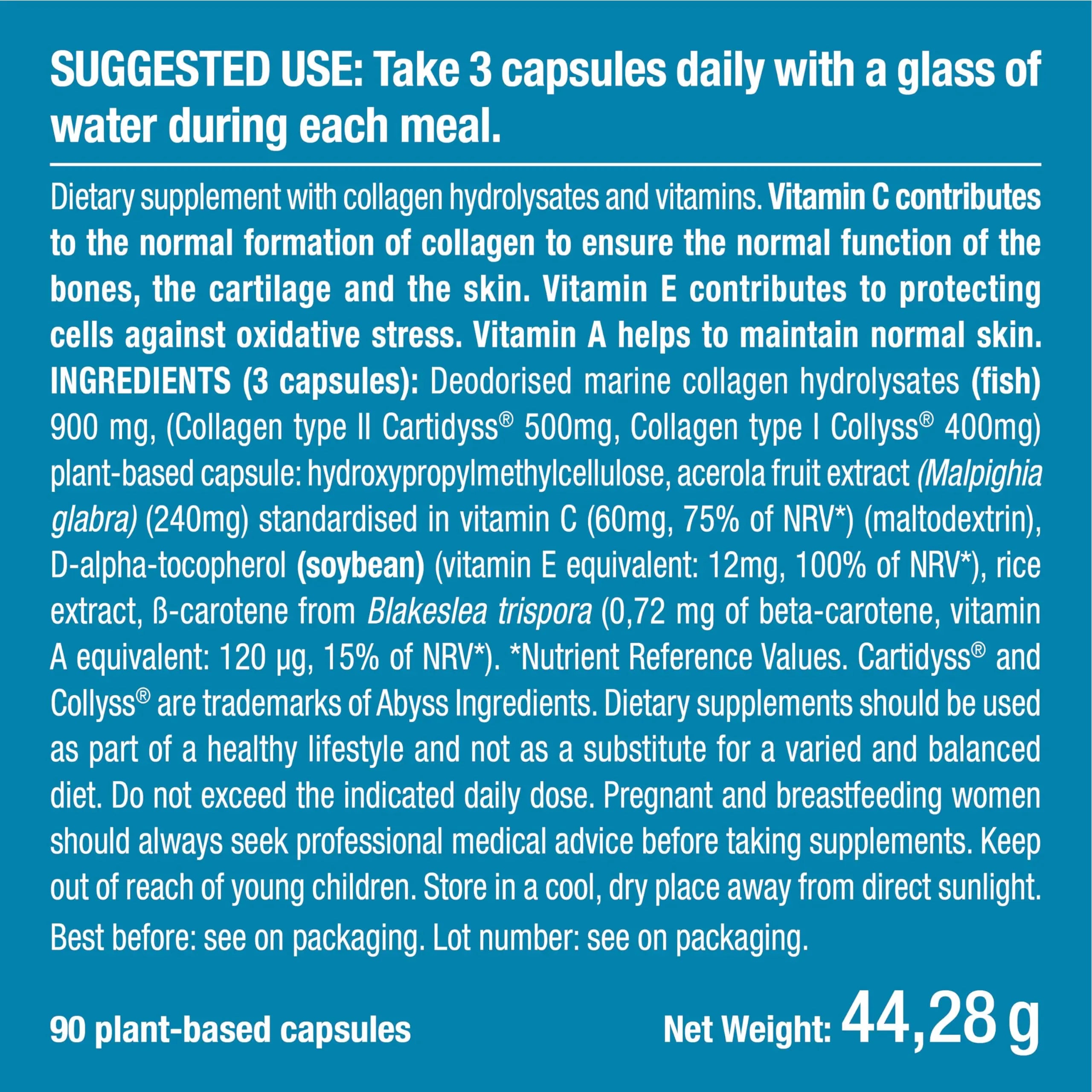 Pure Marine Collagen (900mg) - Enriched with Vitamins C and E – Patented Premium Type I & II Hydrolysed Collagen Plastimea Au supplements